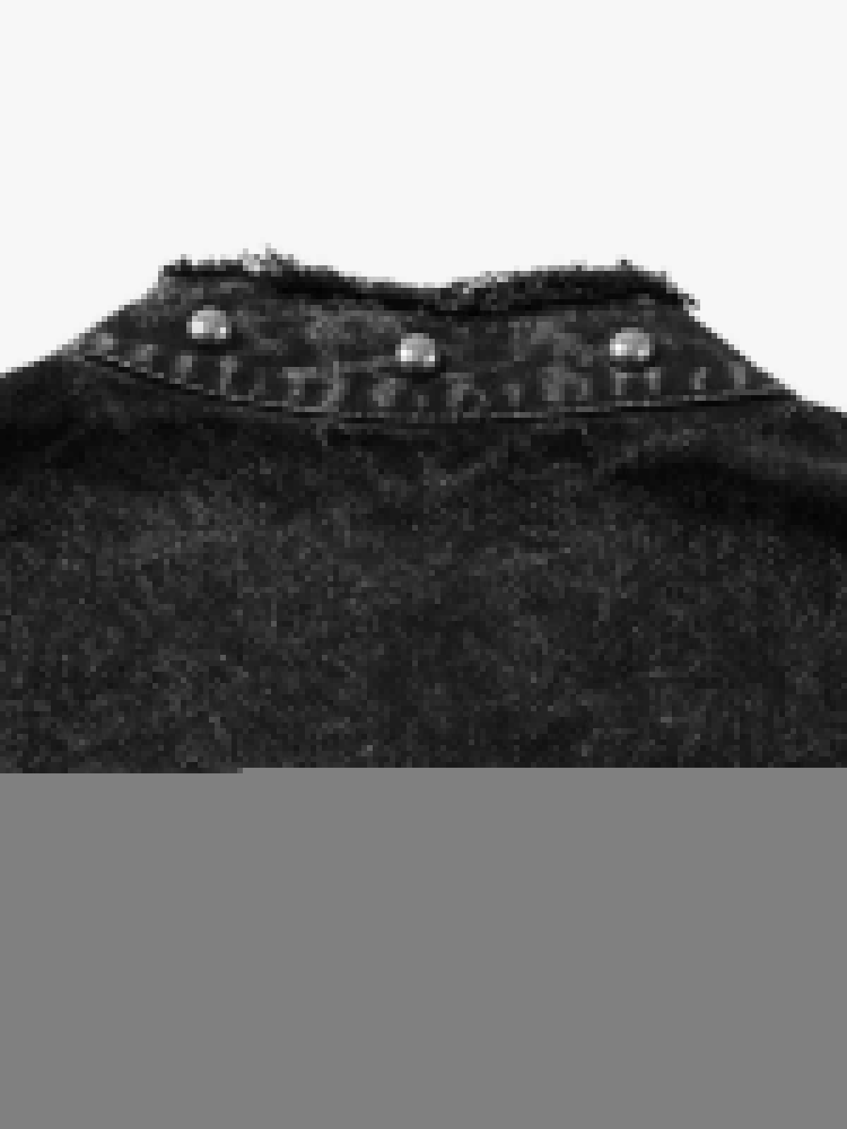Rivet Deconstructed Split Stitching Denim Short-Sleeved Shirt - Image 11