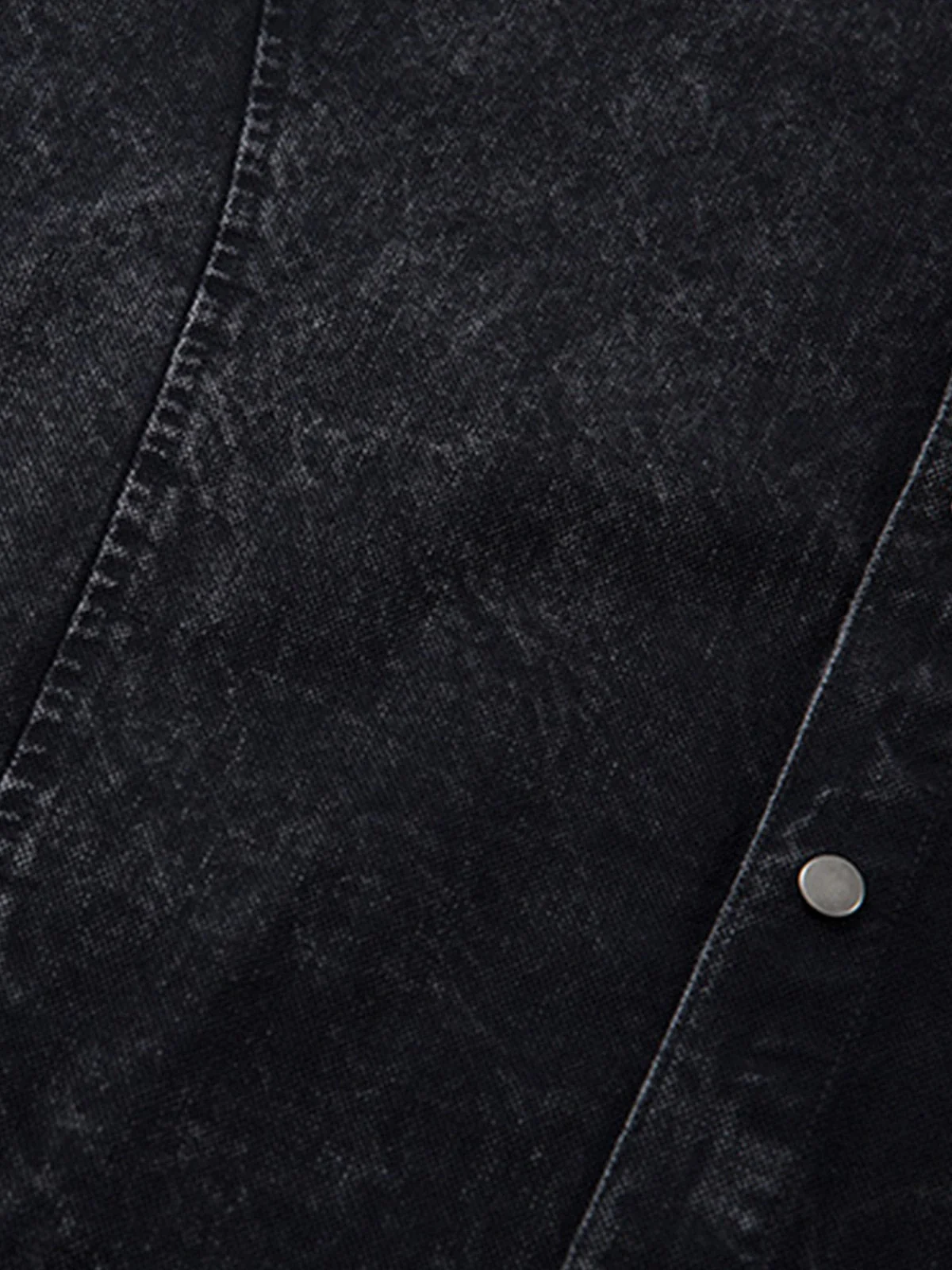 Rivet Deconstructed Split Stitching Denim Short-Sleeved Shirt - Image 12