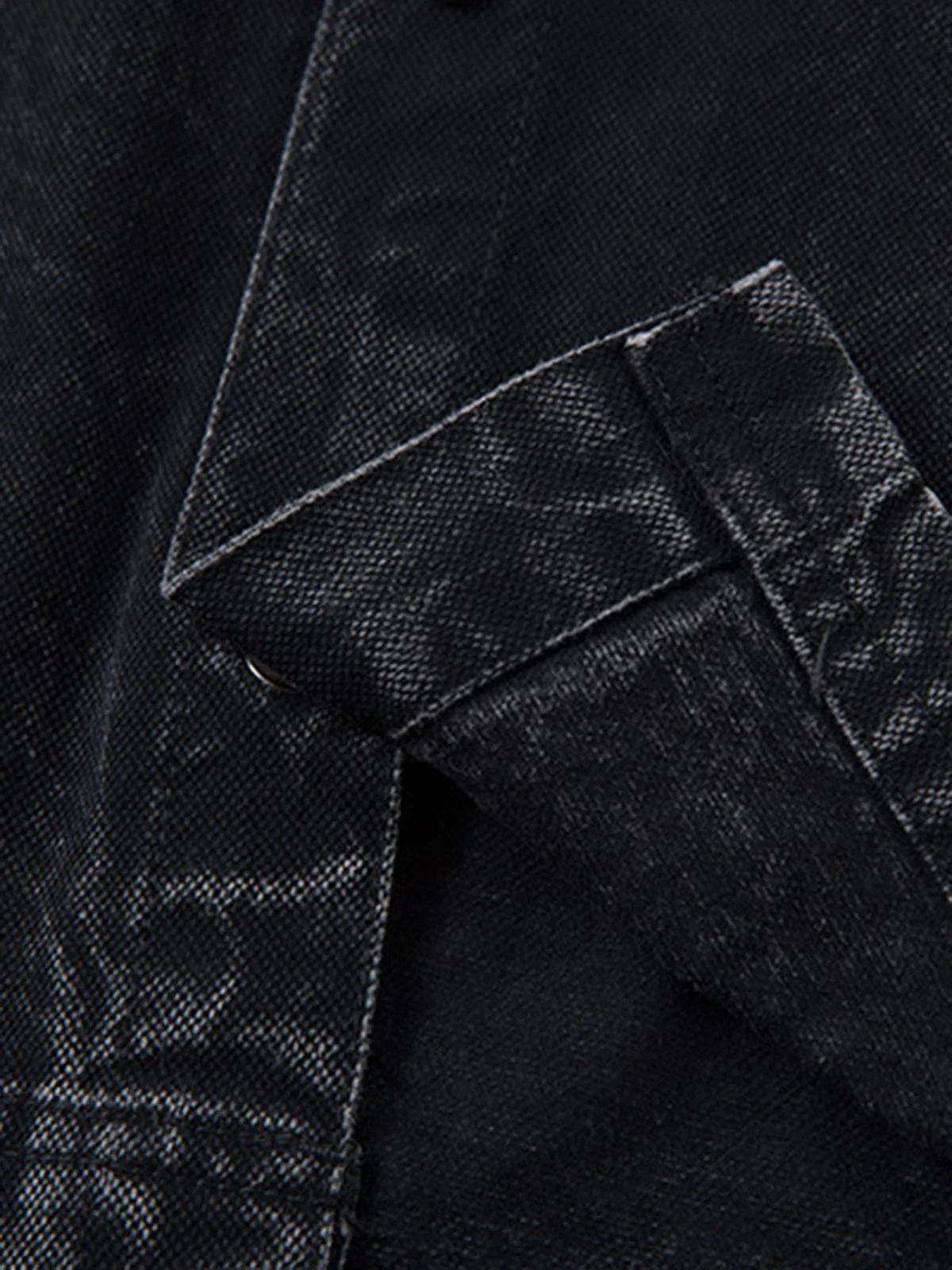 Rivet Deconstructed Split Stitching Denim Short-Sleeved Shirt - Image 13