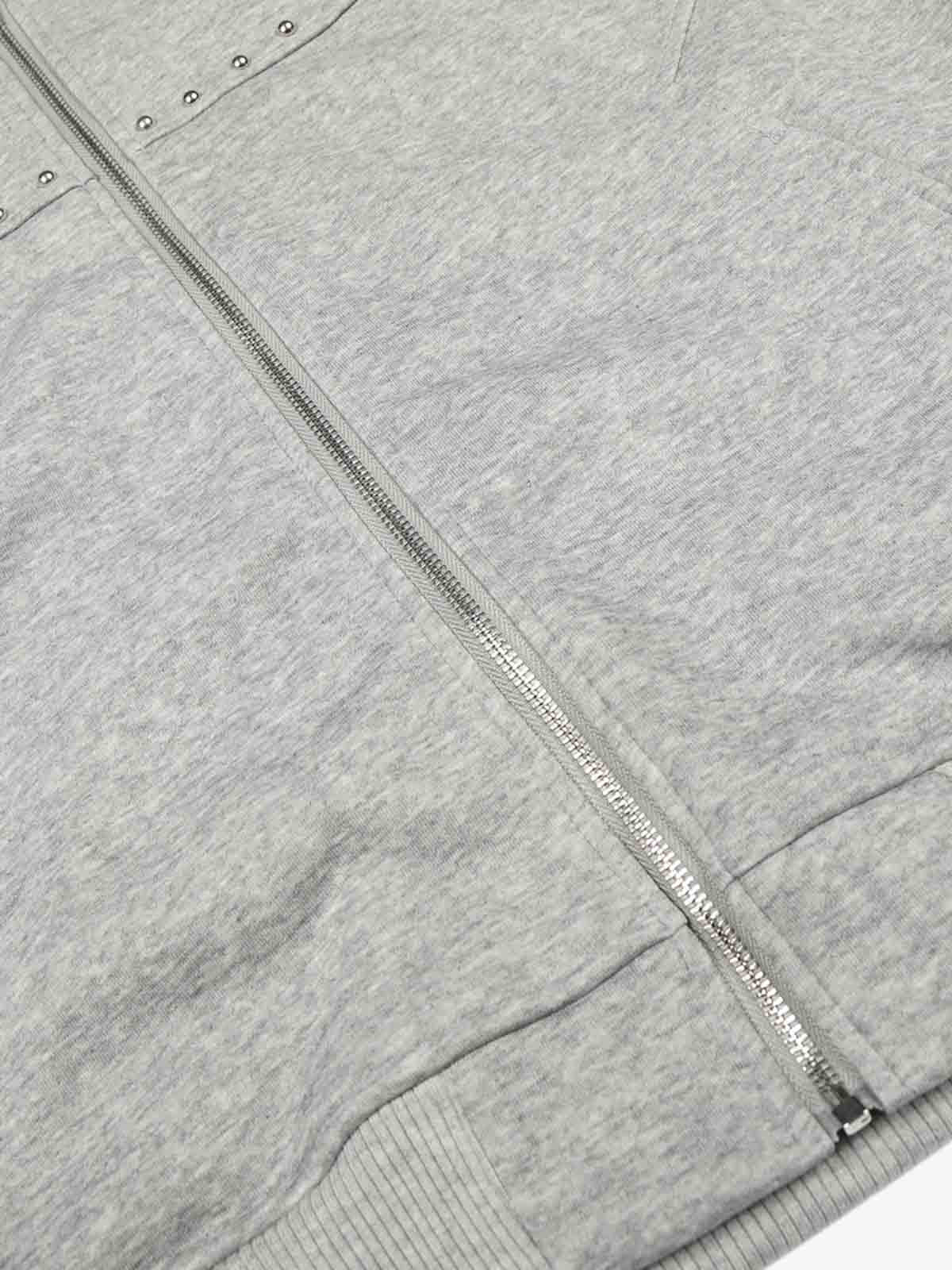 Rivet Detail Fleece Zip Up Hoodie - Image 10