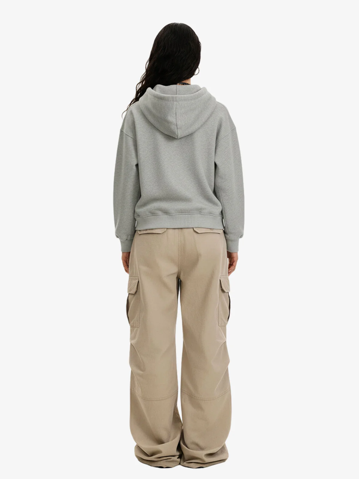 Rivet Detail Fleece Zip Up Hoodie - Image 5