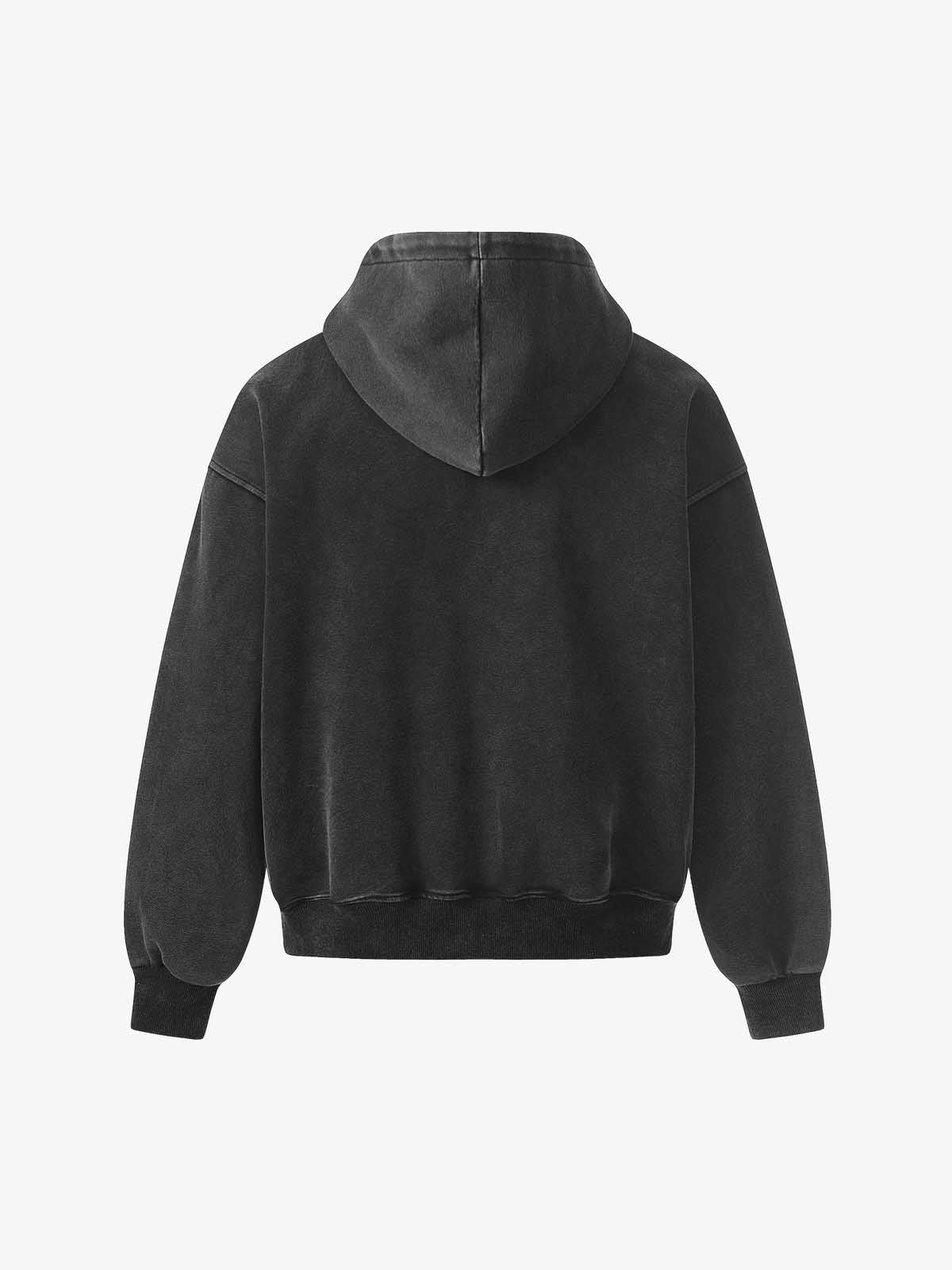 Rivet Detail Fleece Zip Up Hoodie - Image 8