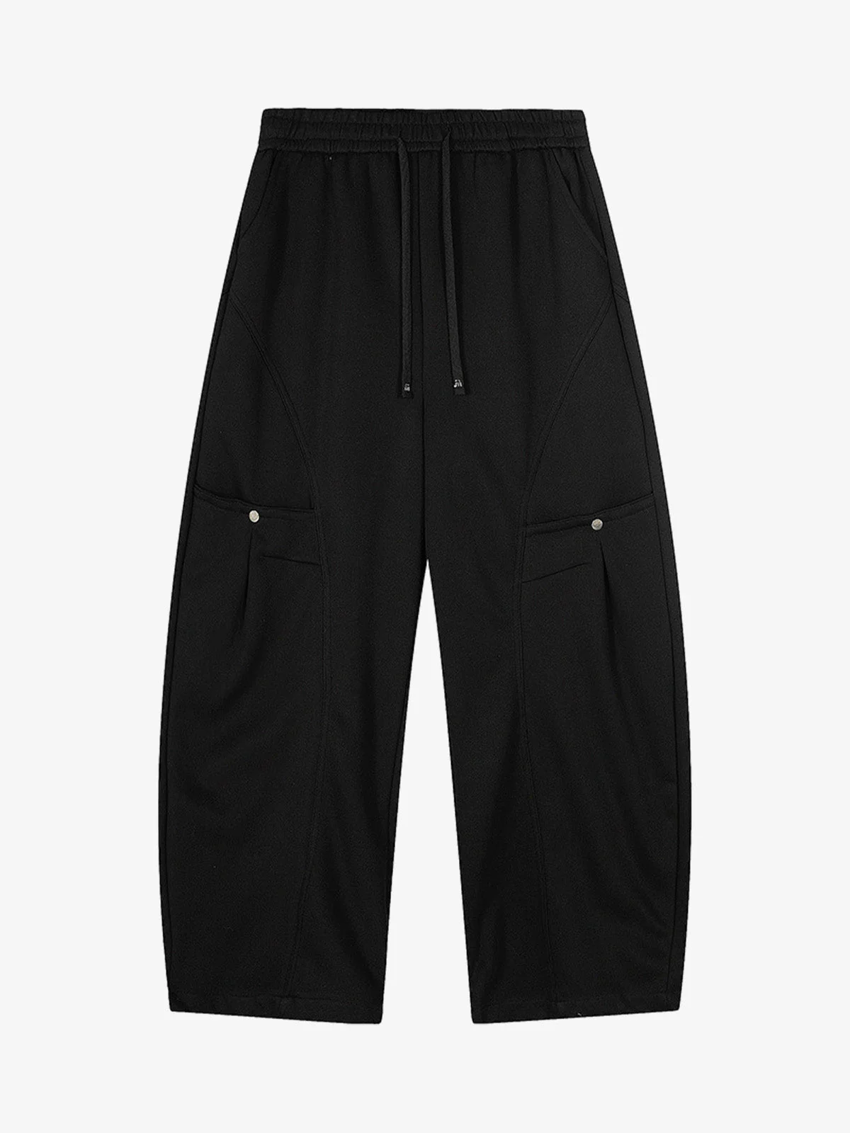 Riveted Pleated Drawstring Barrel Pants - Image 9