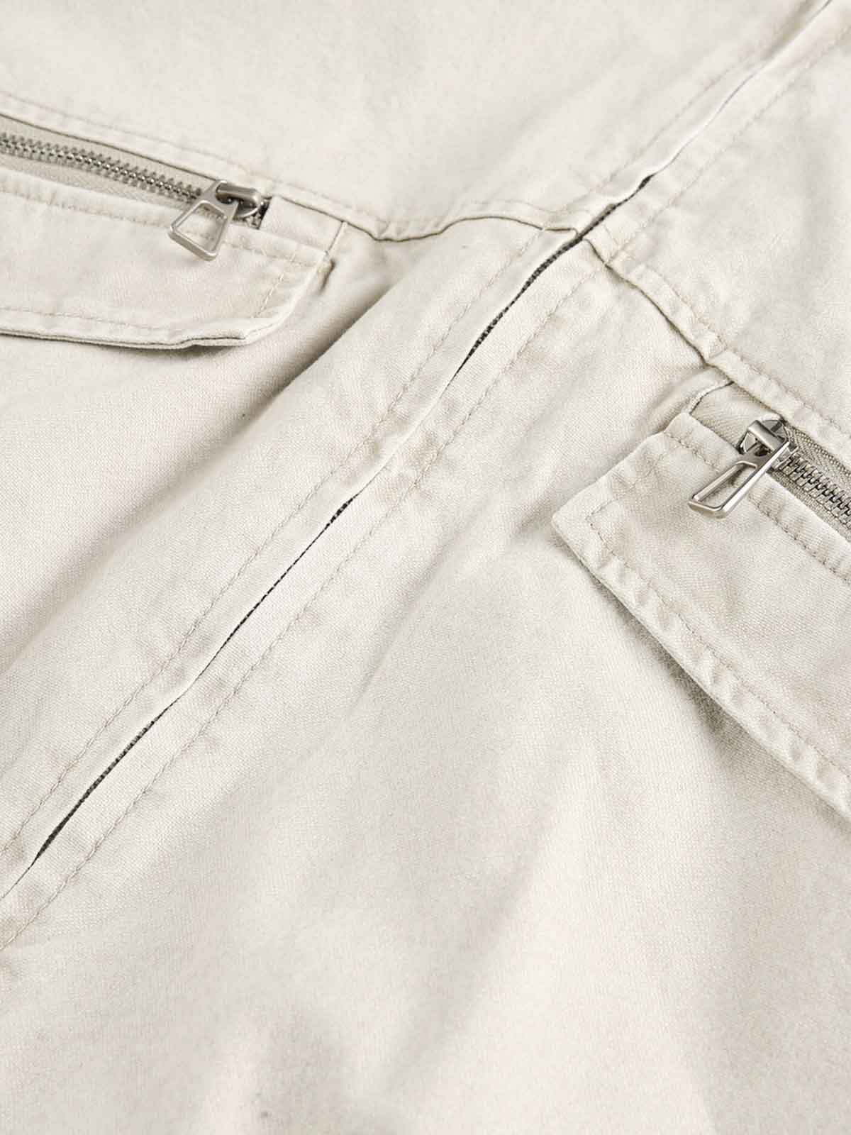 Ruched Sleeve Stand Collar Zip Jacket - Image 6