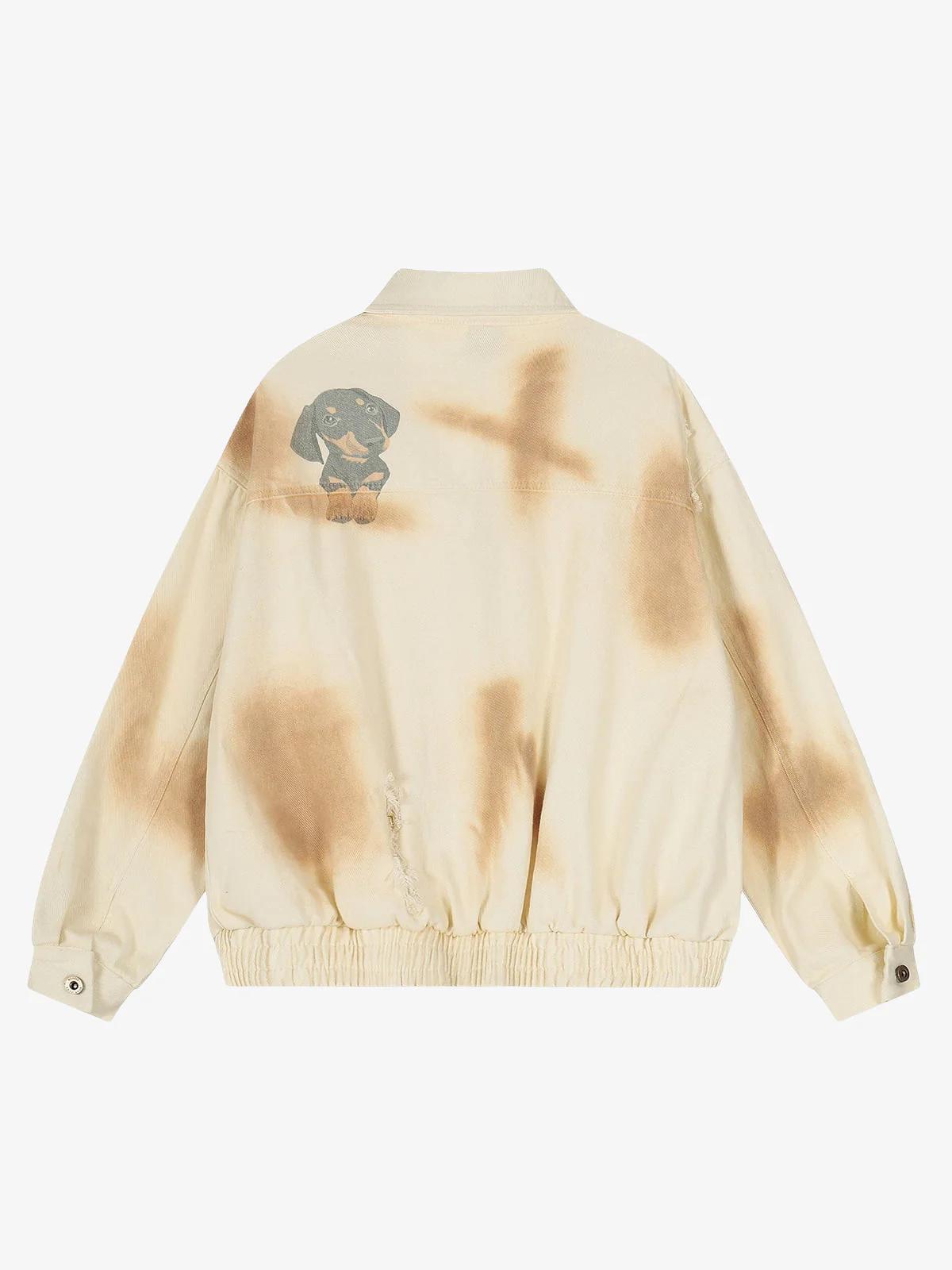 Rust Washed Vintage Dog Graphic Workwear Jacket - Image 6