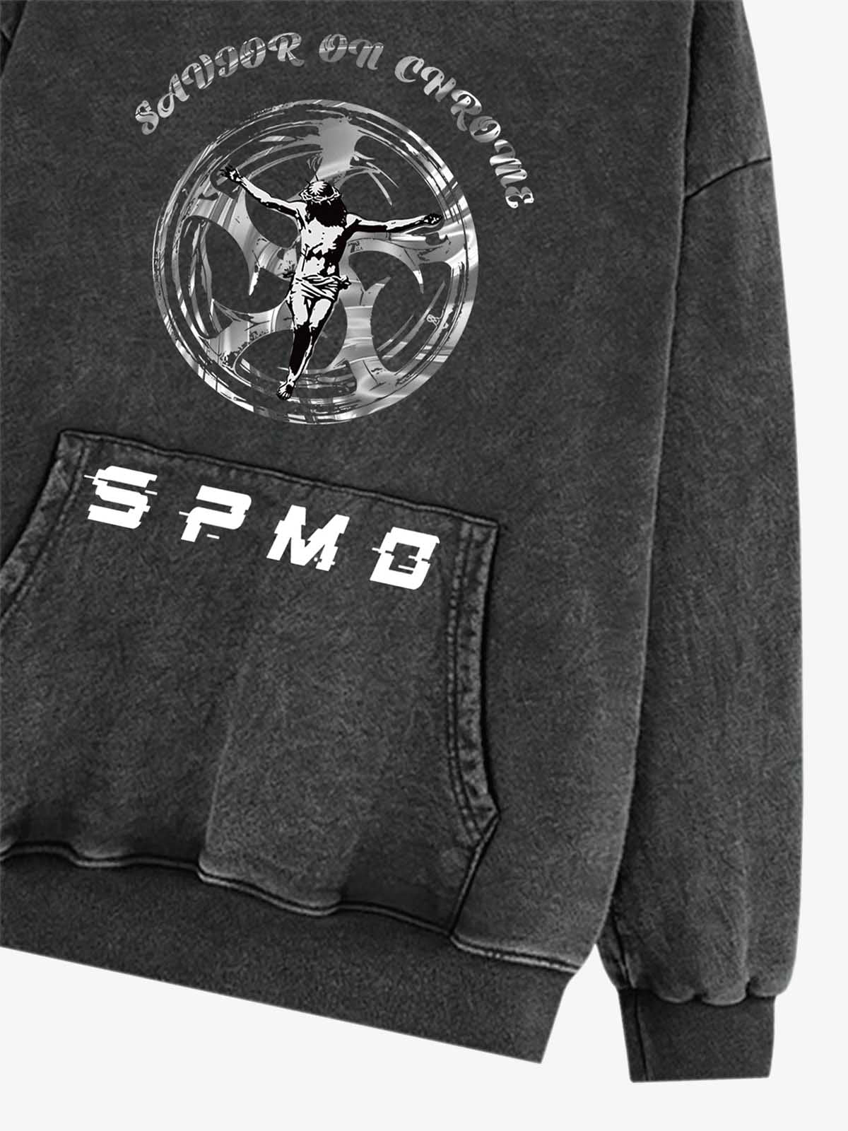 SAVIOR ON CHROME Graphic Hoodie - Image 5