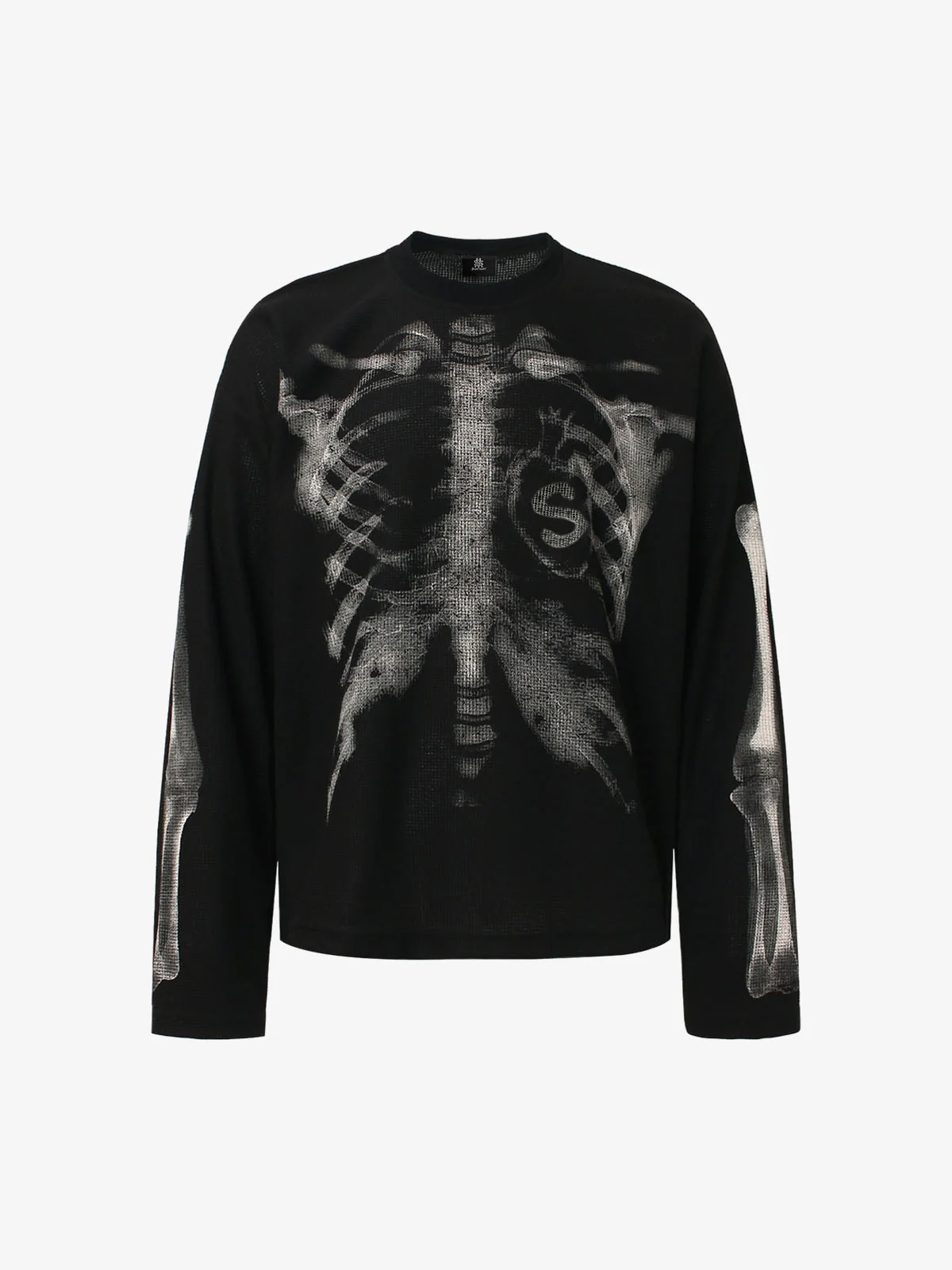 Skeleton Graphic Waffle Sweatshirt – 2495 - Image 2