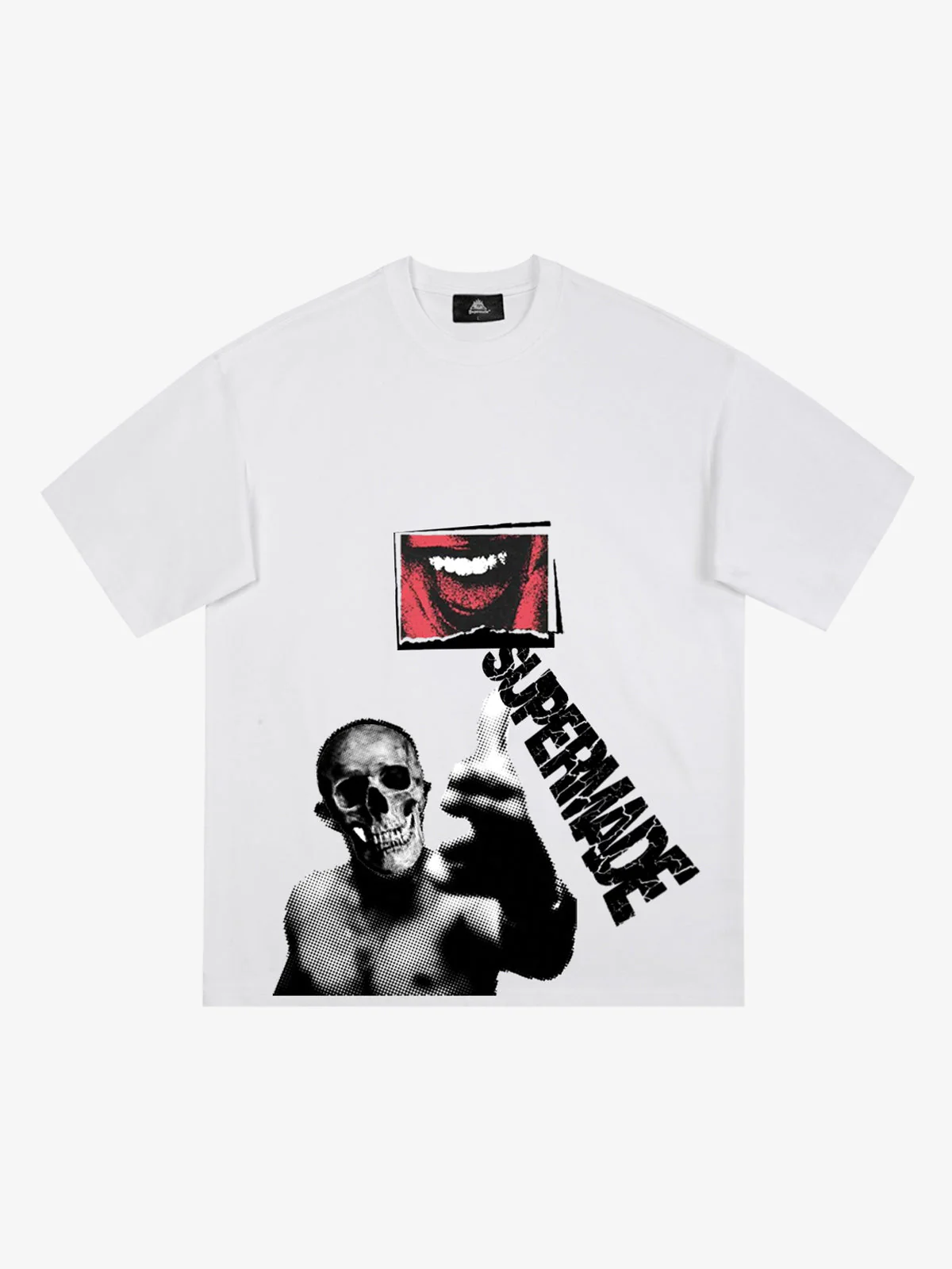 Skull Graphic Gothic Print T-Shirt - Image 2