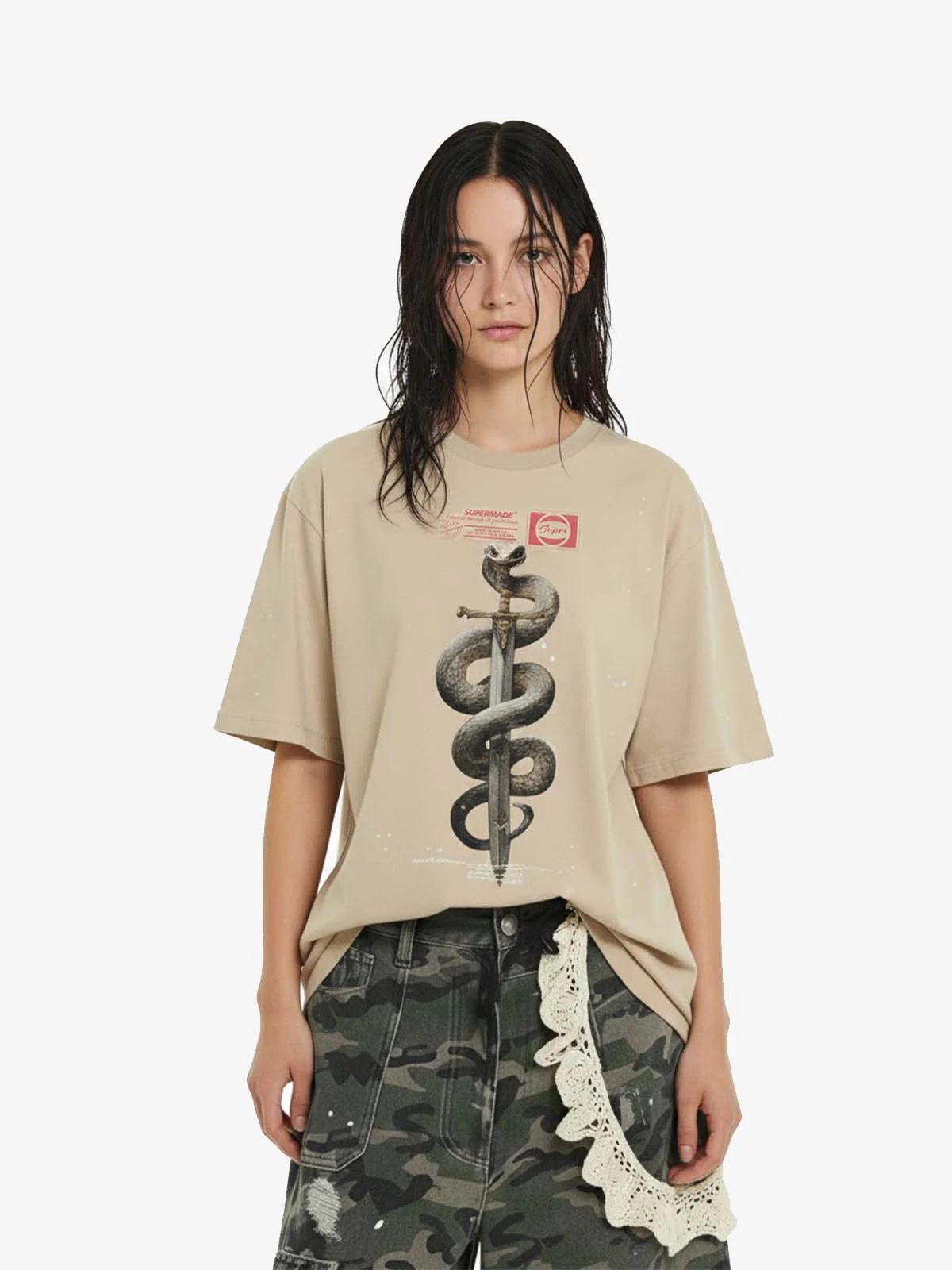 Snake and Sword Graphic T-Shirt - Image 3