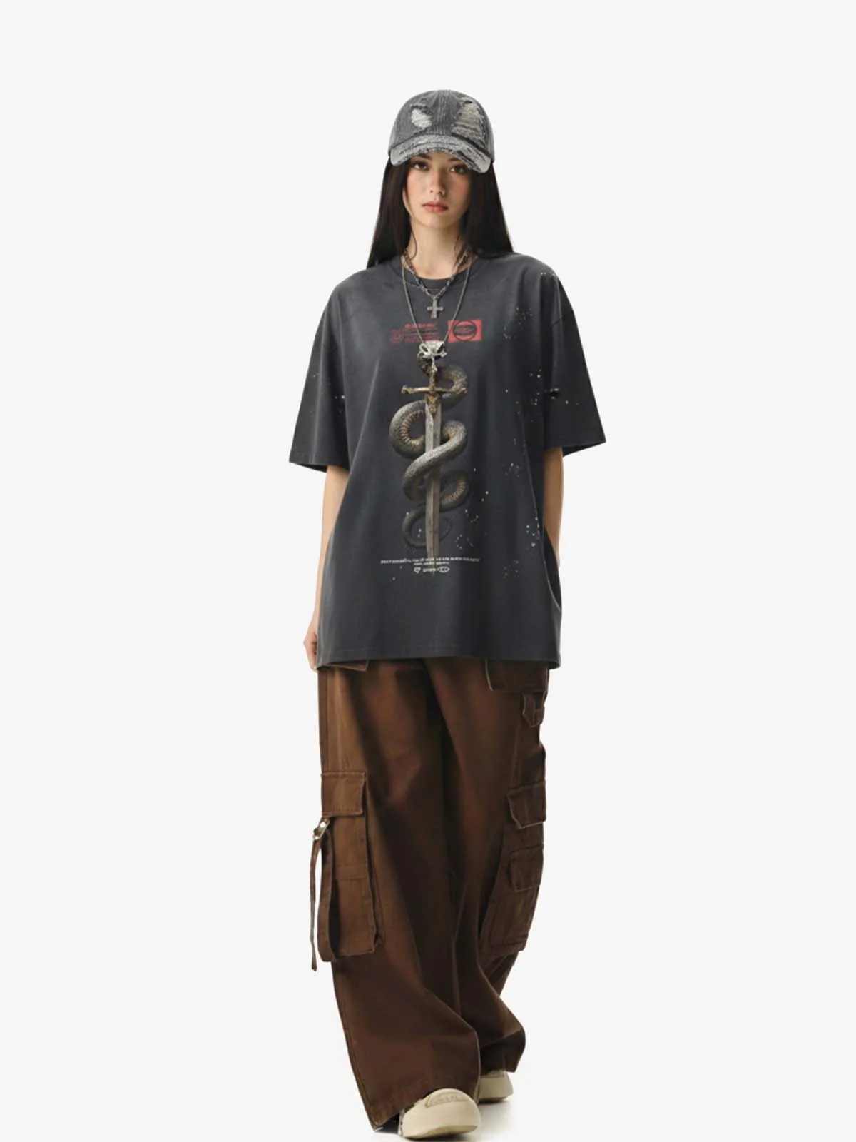 Snake and Sword Graphic T-Shirt - Image 5
