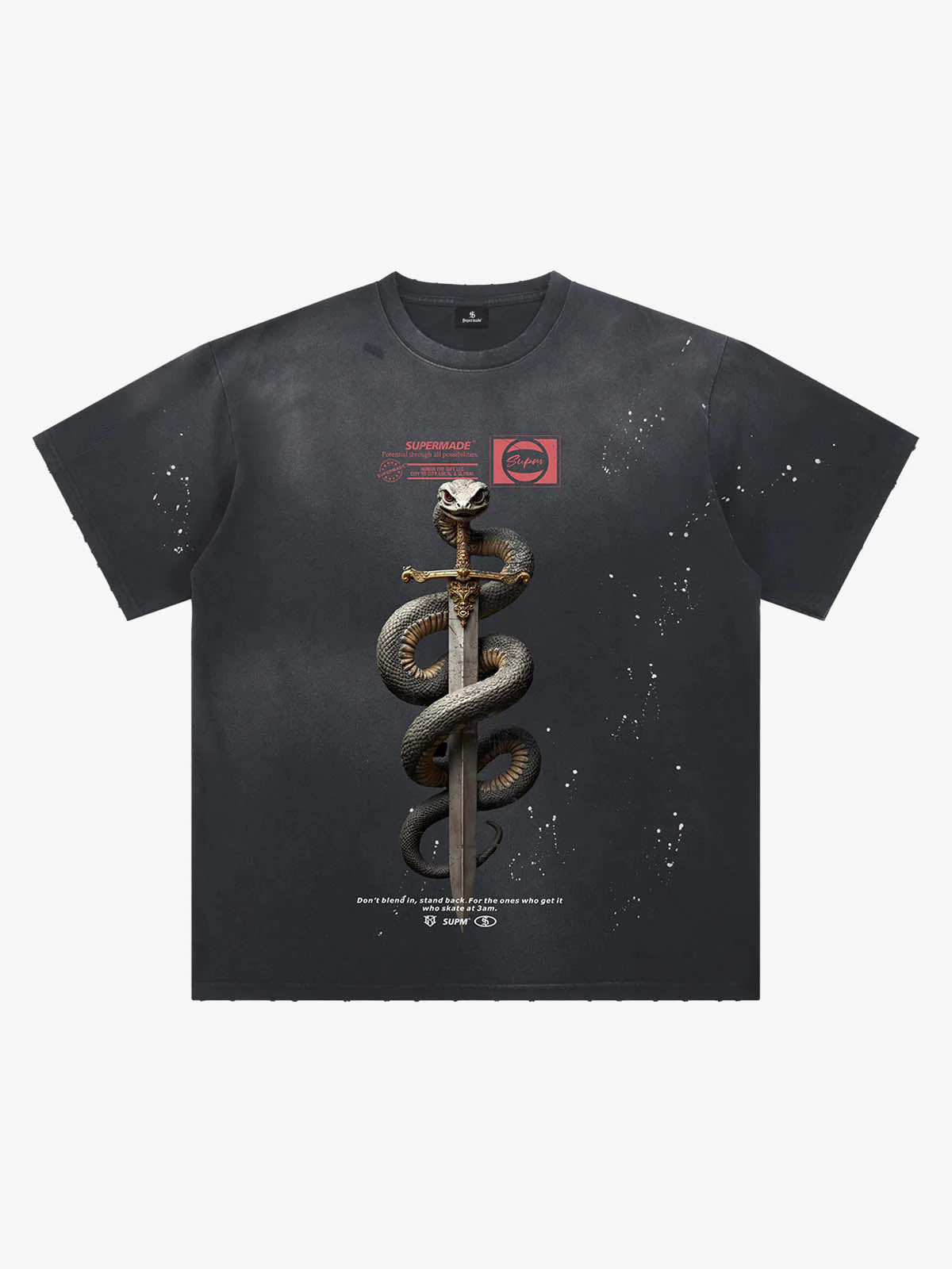 Snake and Sword Graphic T-Shirt - Image 6