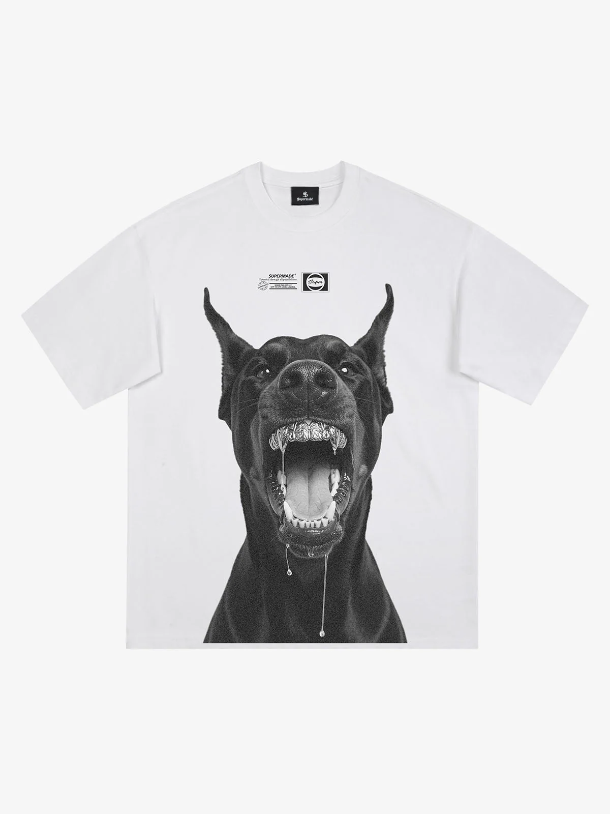Snarling Doberman Graphic T-Shirt - Image 4
