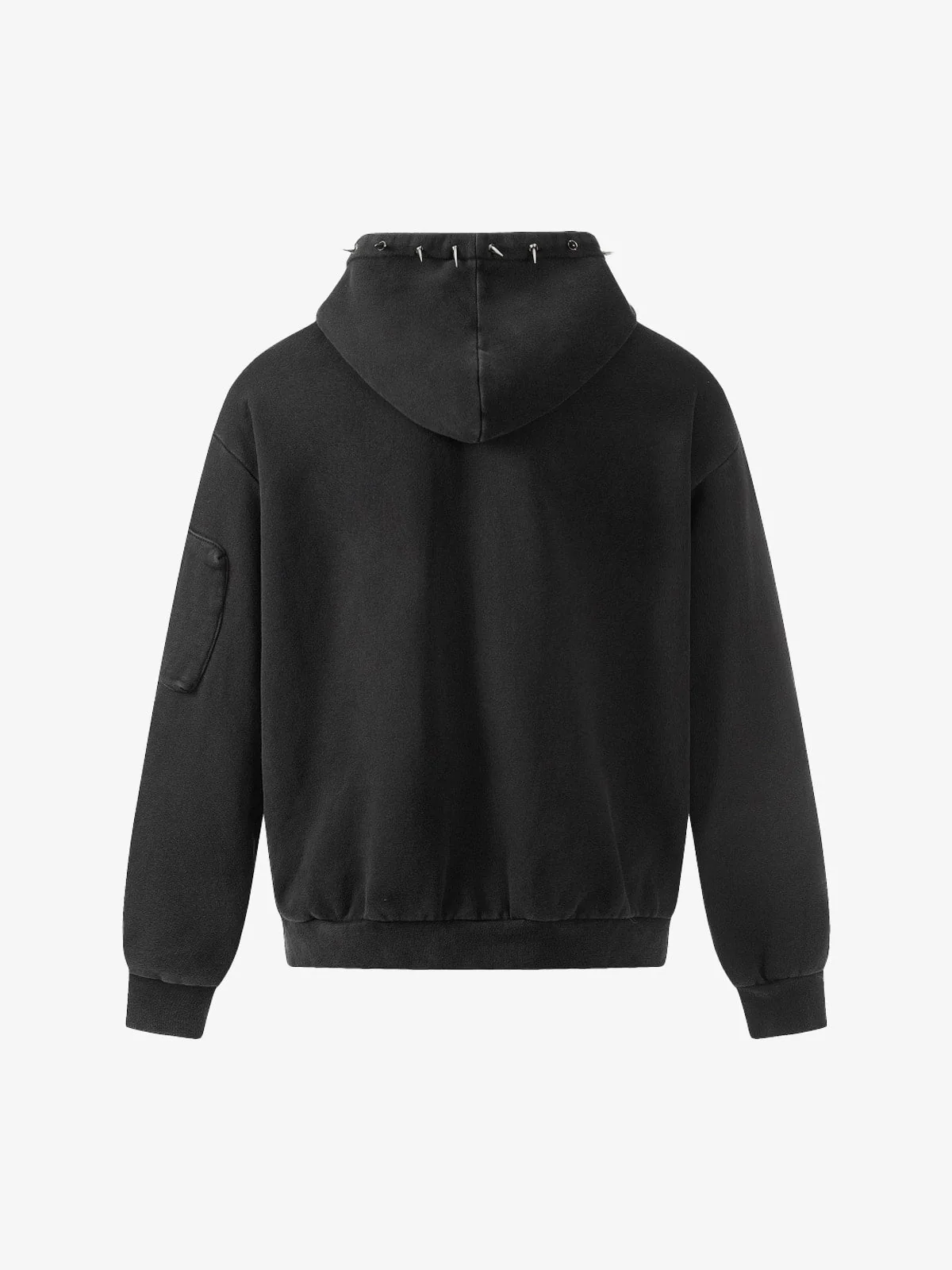 Spike Stud Detail Zip Up Hoodie - Image 2