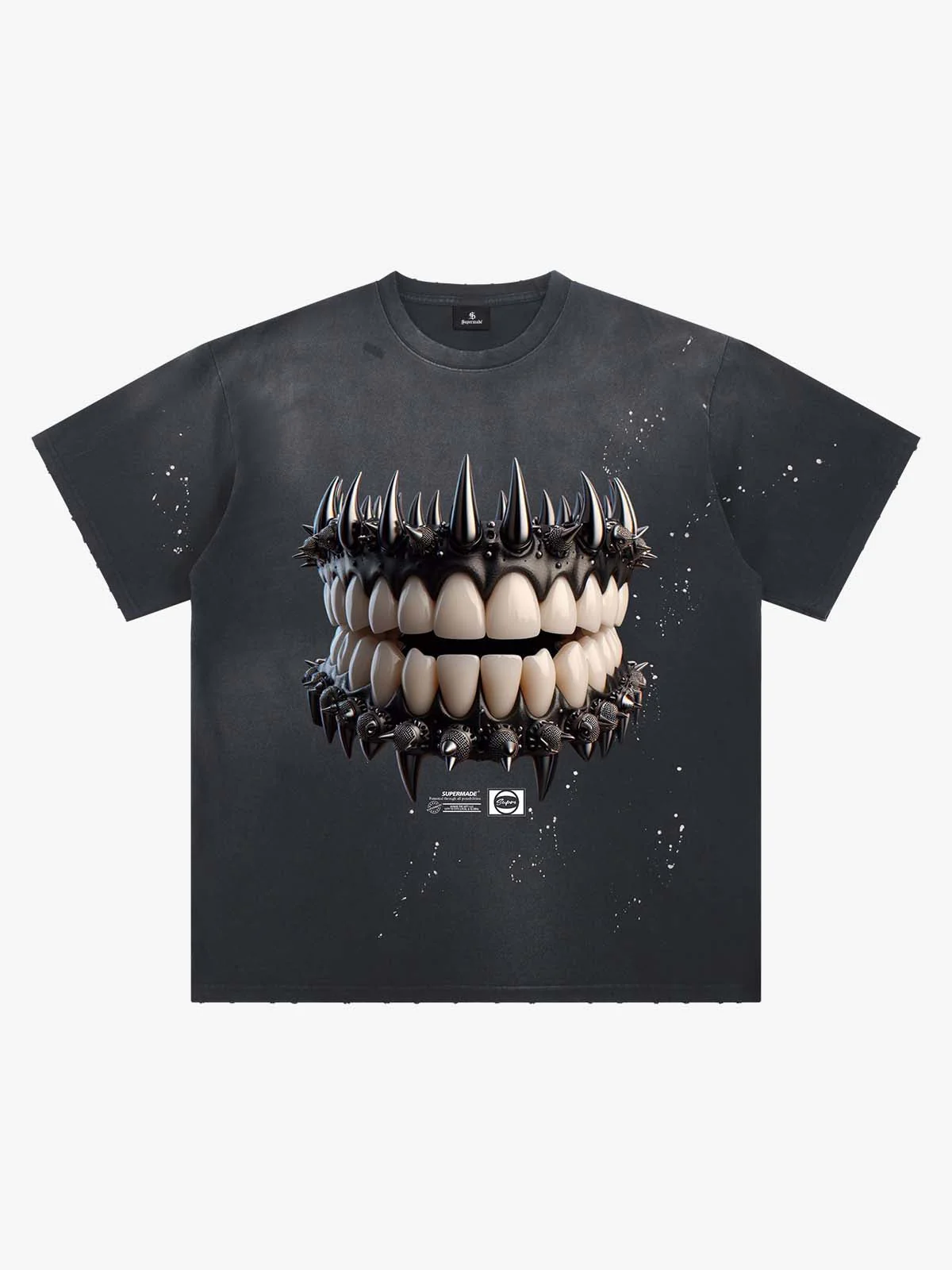 Spiked Teeth Graphic T-Shirt - Image 4