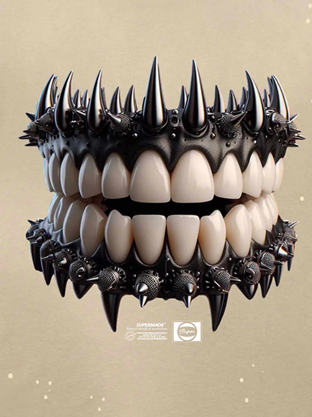 Spiked Teeth Graphic T-Shirt - Image 5