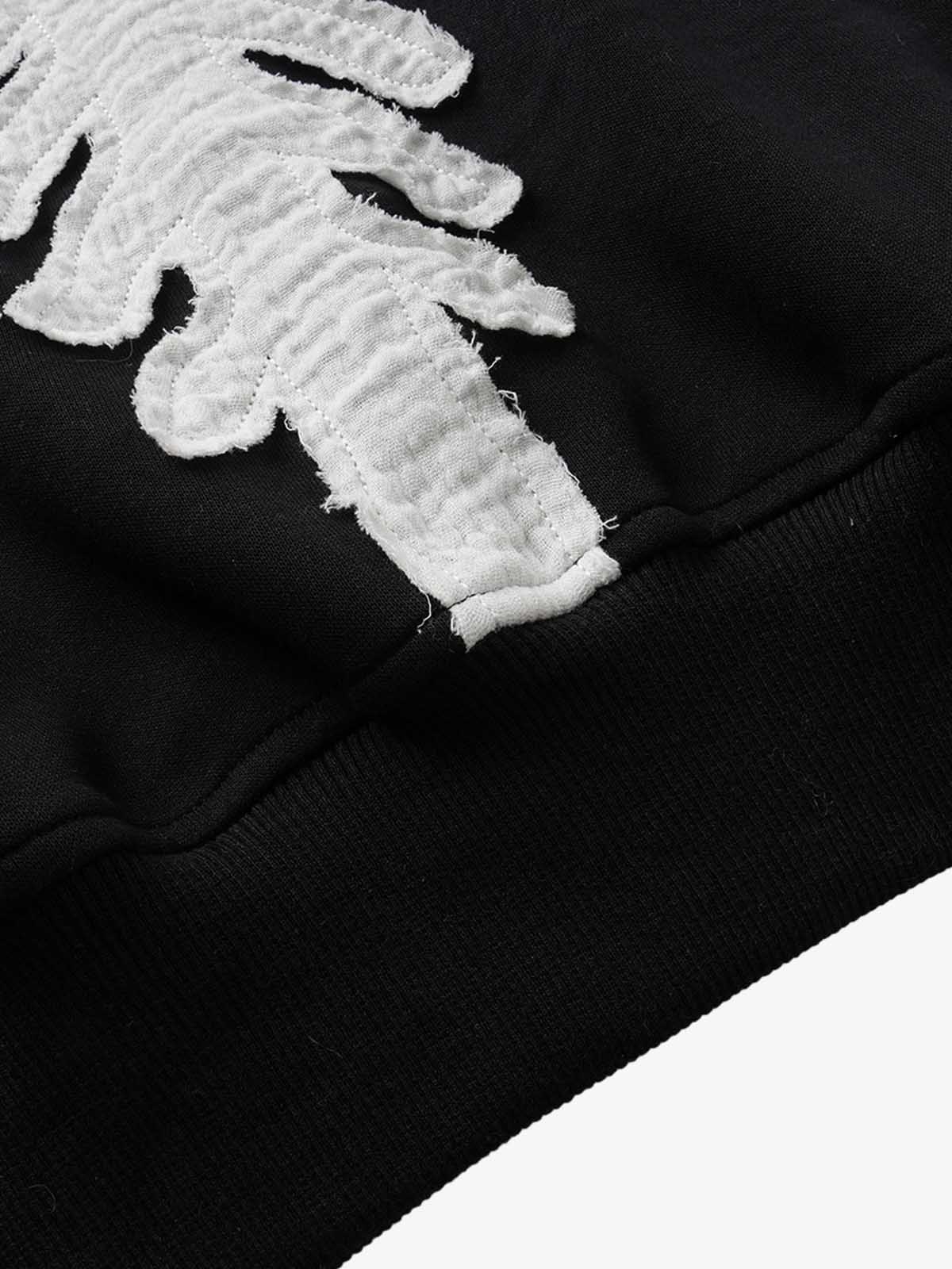 Spine Graphic Distressed Hood Zip Hoodie - Image 6