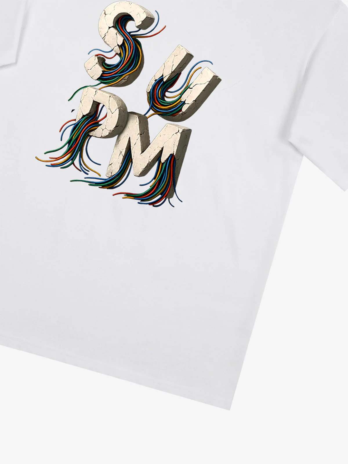 SPMD Letter Cable Graphic T-Shirt - Image 11