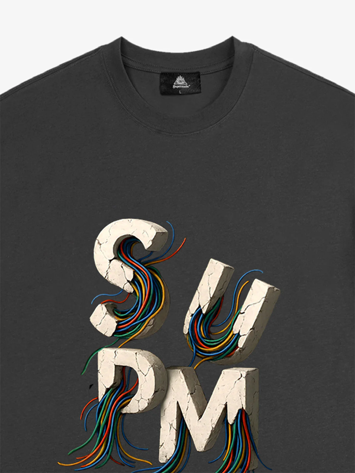 SPMD Letter Cable Graphic T-Shirt - Image 16