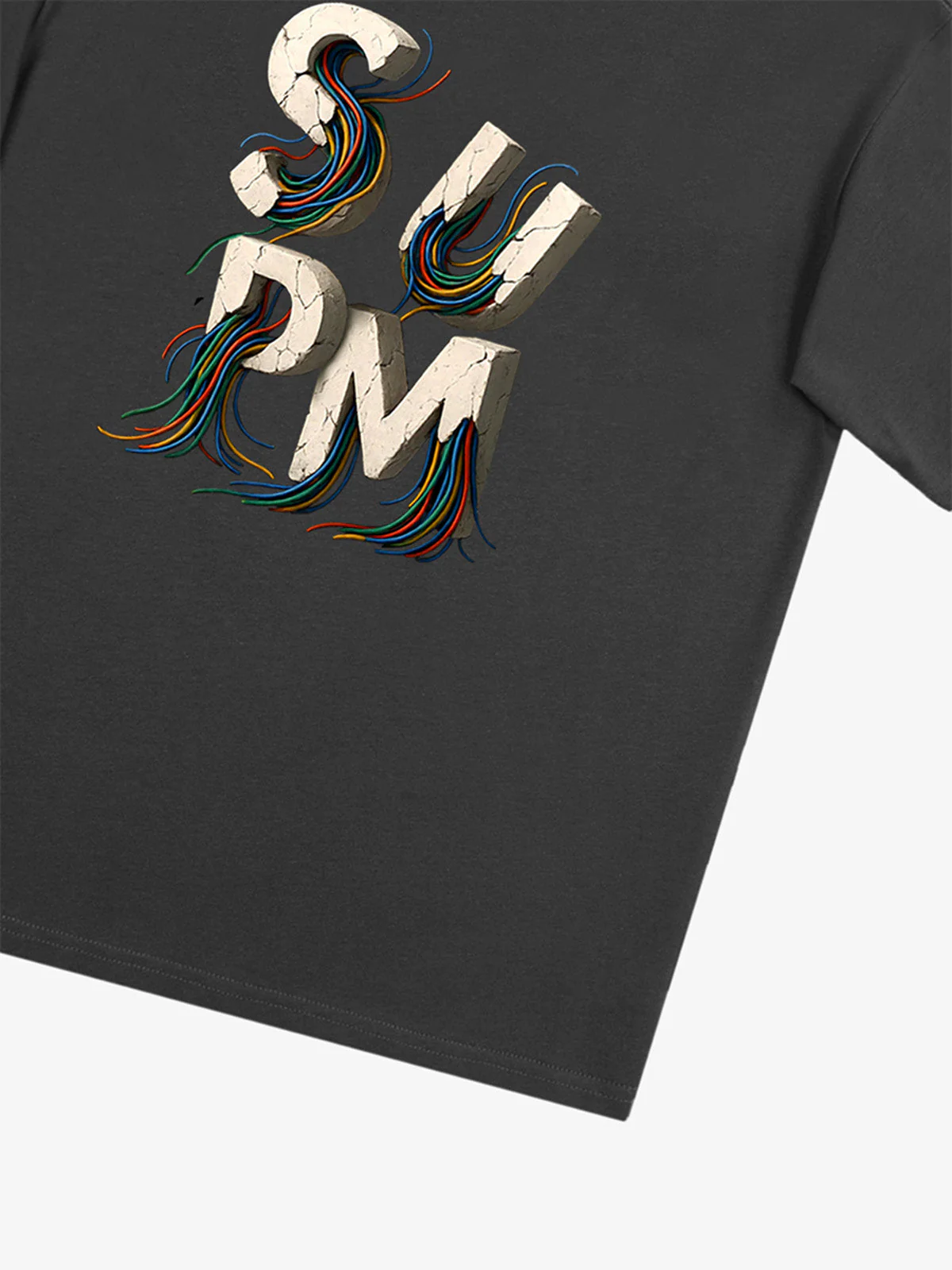 SPMD Letter Cable Graphic T-Shirt - Image 18