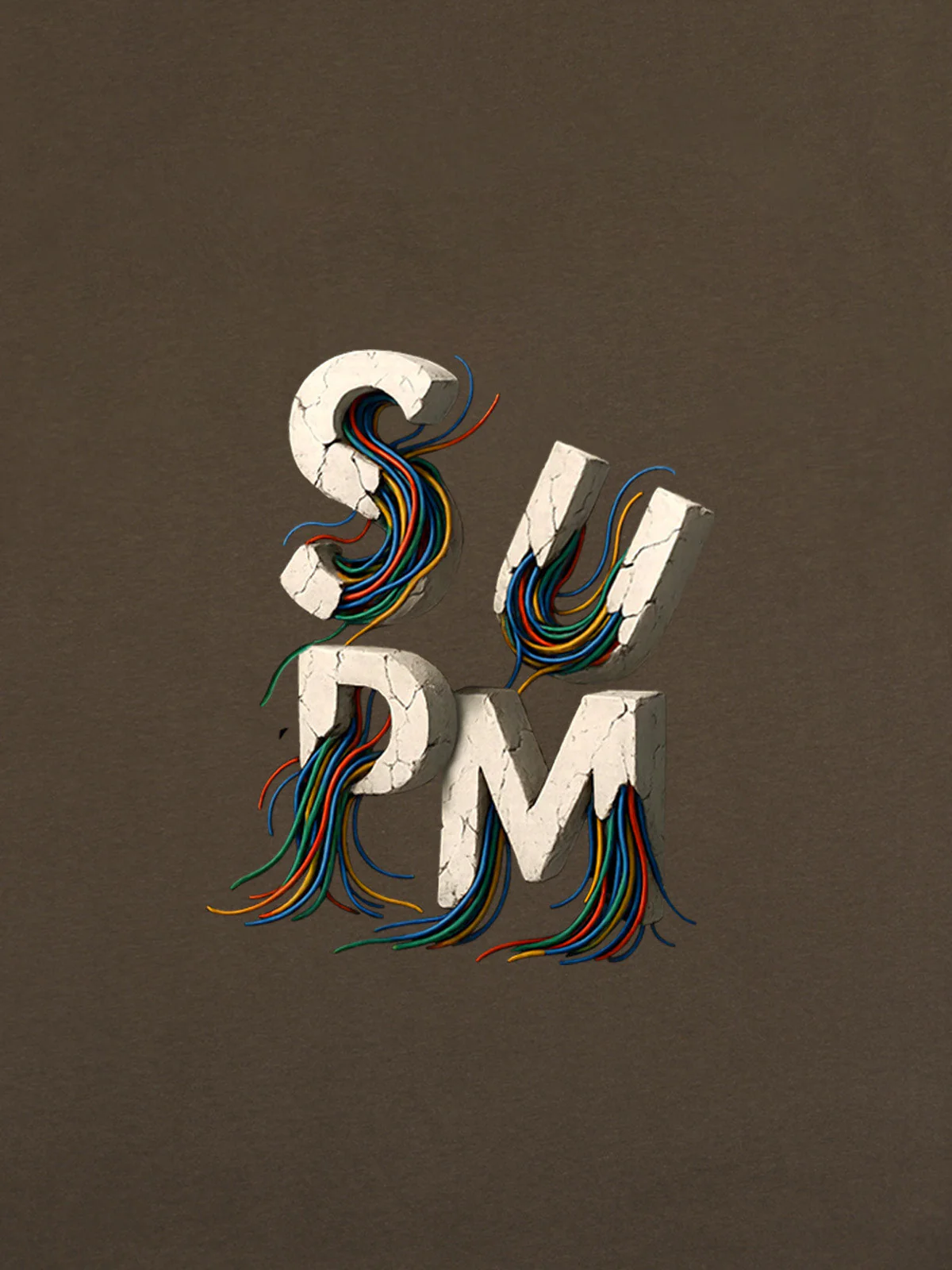 SPMD Letter Cable Graphic T-Shirt - Image 33