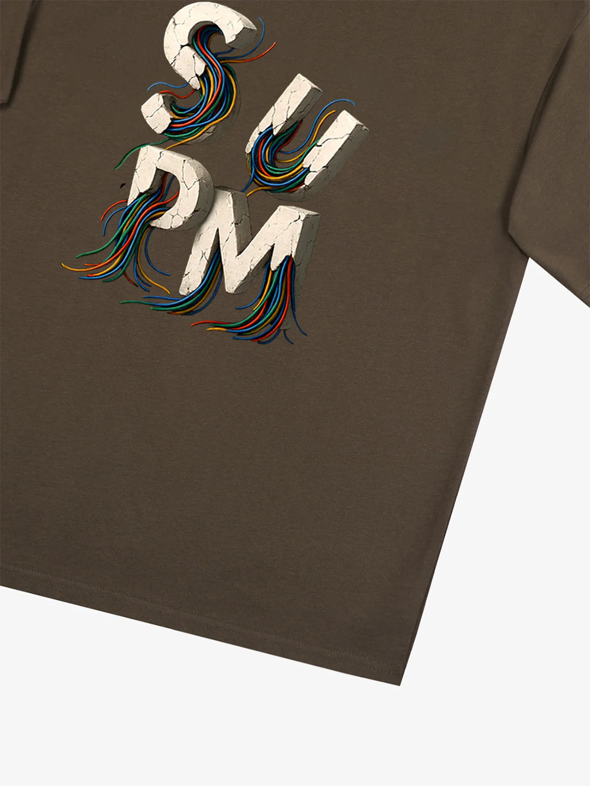 SPMD Letter Cable Graphic T-Shirt - Image 35