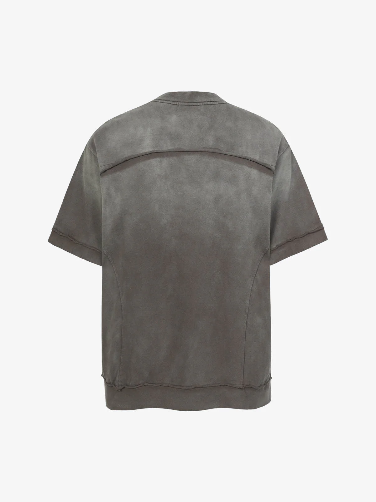 Spray Washed Raw Edge Raglan Knit T-Shirt - Image 6