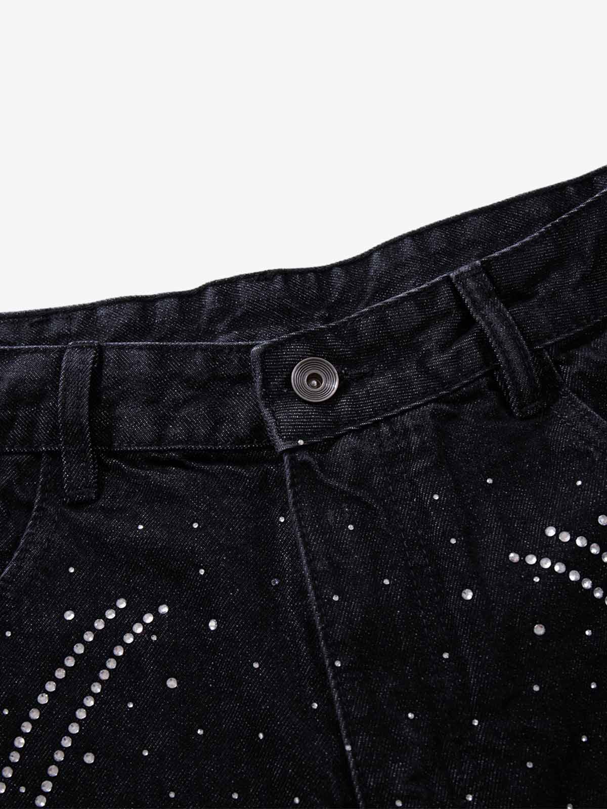 Star Rhinestone Embellished Baggy Jeans - Image 10
