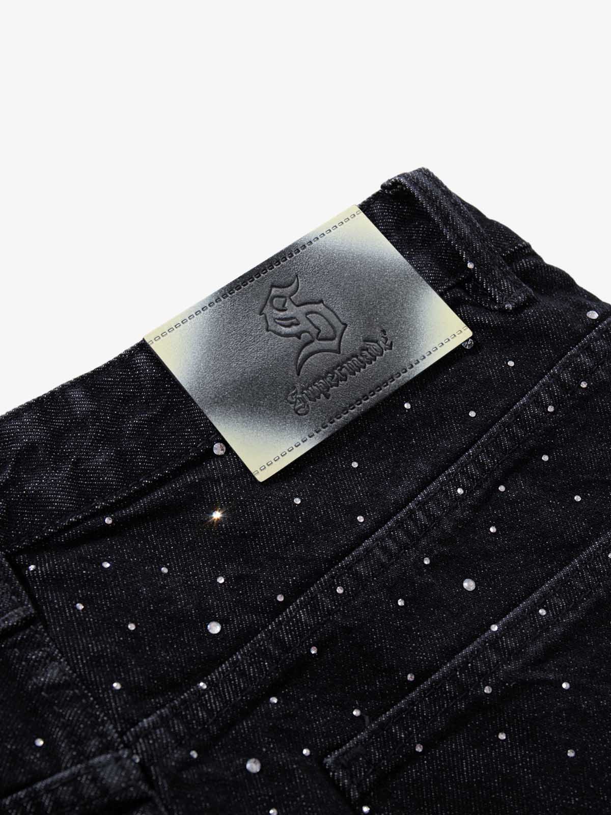 Star Rhinestone Embellished Baggy Jeans - Image 11