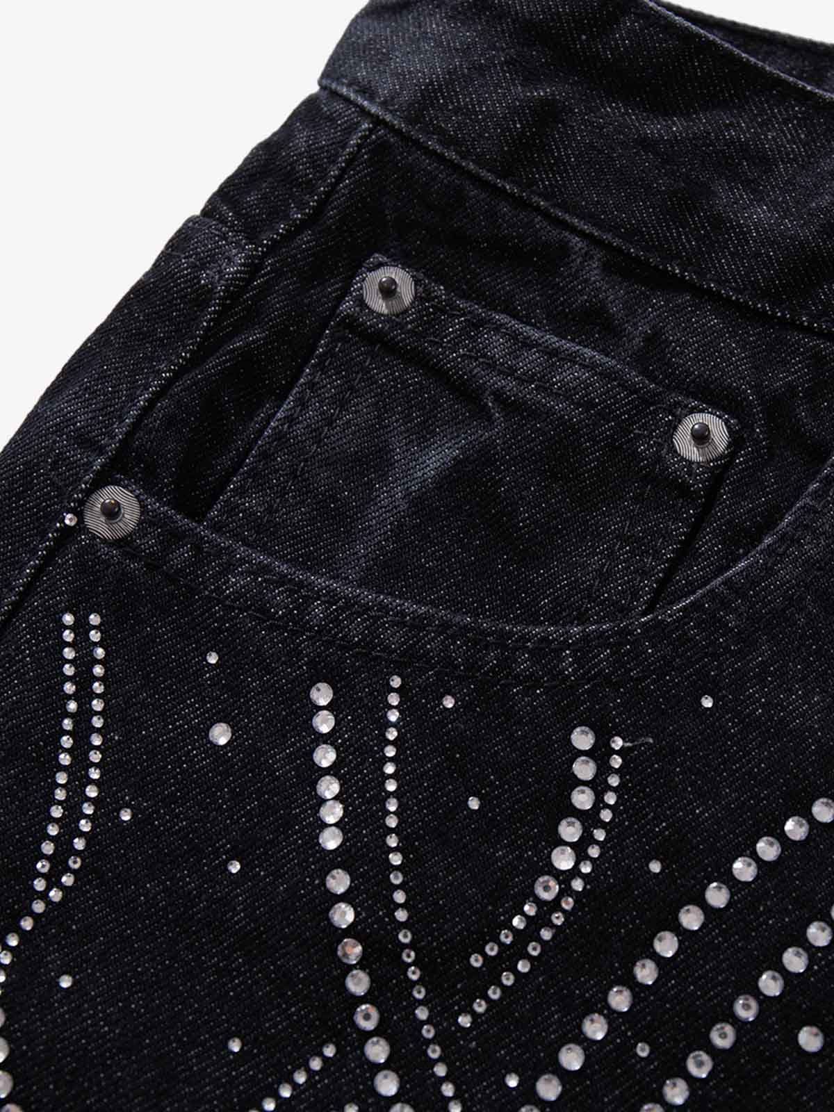 Star Rhinestone Embellished Baggy Jeans - Image 12