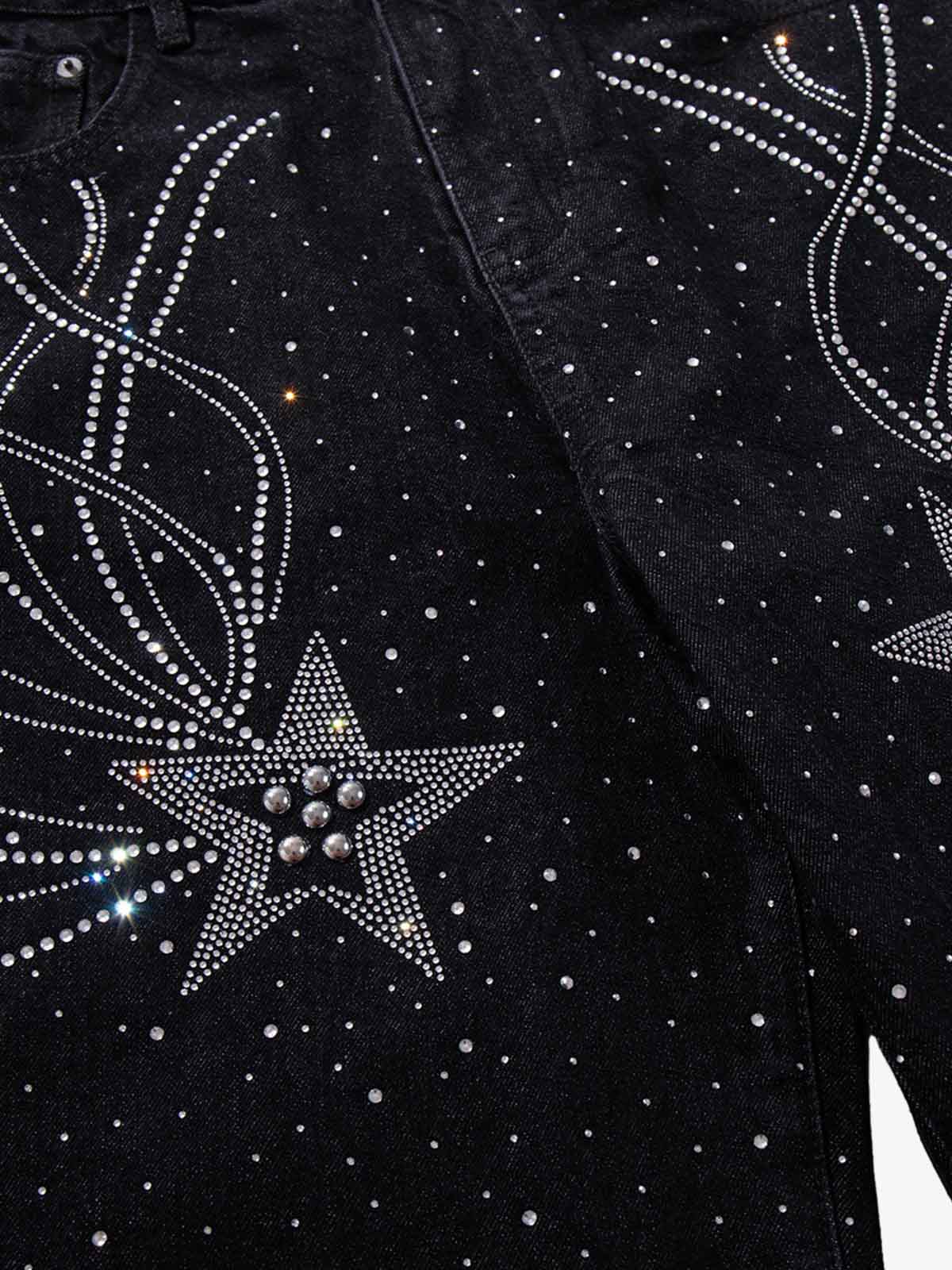 Star Rhinestone Embellished Baggy Jeans - Image 14