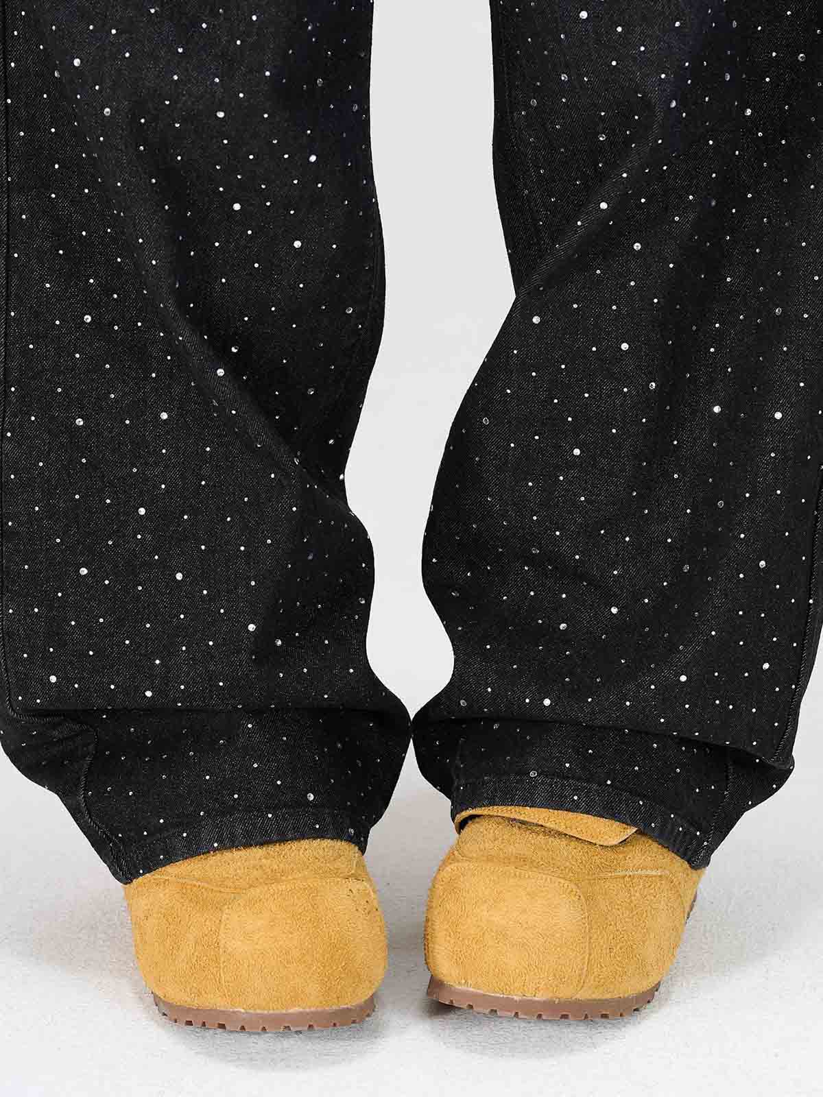 Star Rhinestone Embellished Baggy Jeans - Image 7