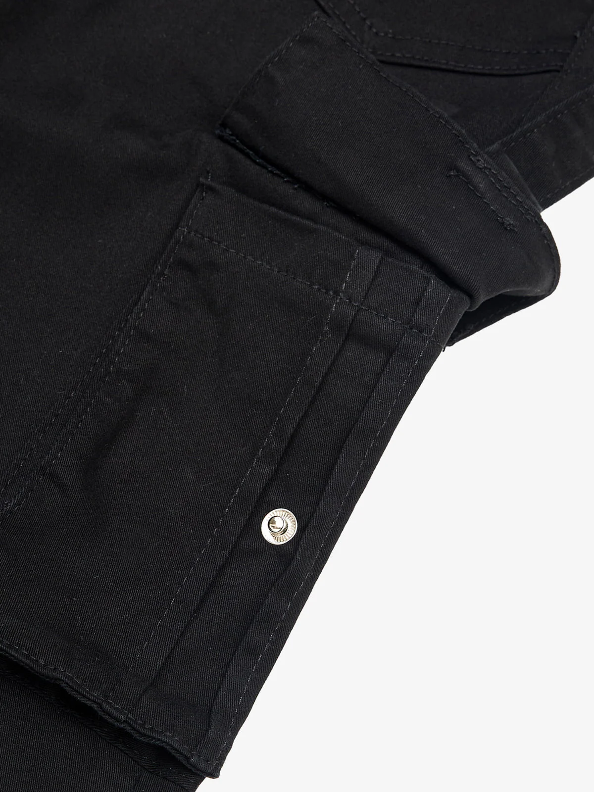 Strap Detail Cargo Flare Cotton Pants - Image 8