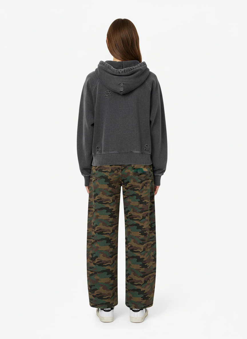Street Camouflage Side-Striped Jeans - Image 2