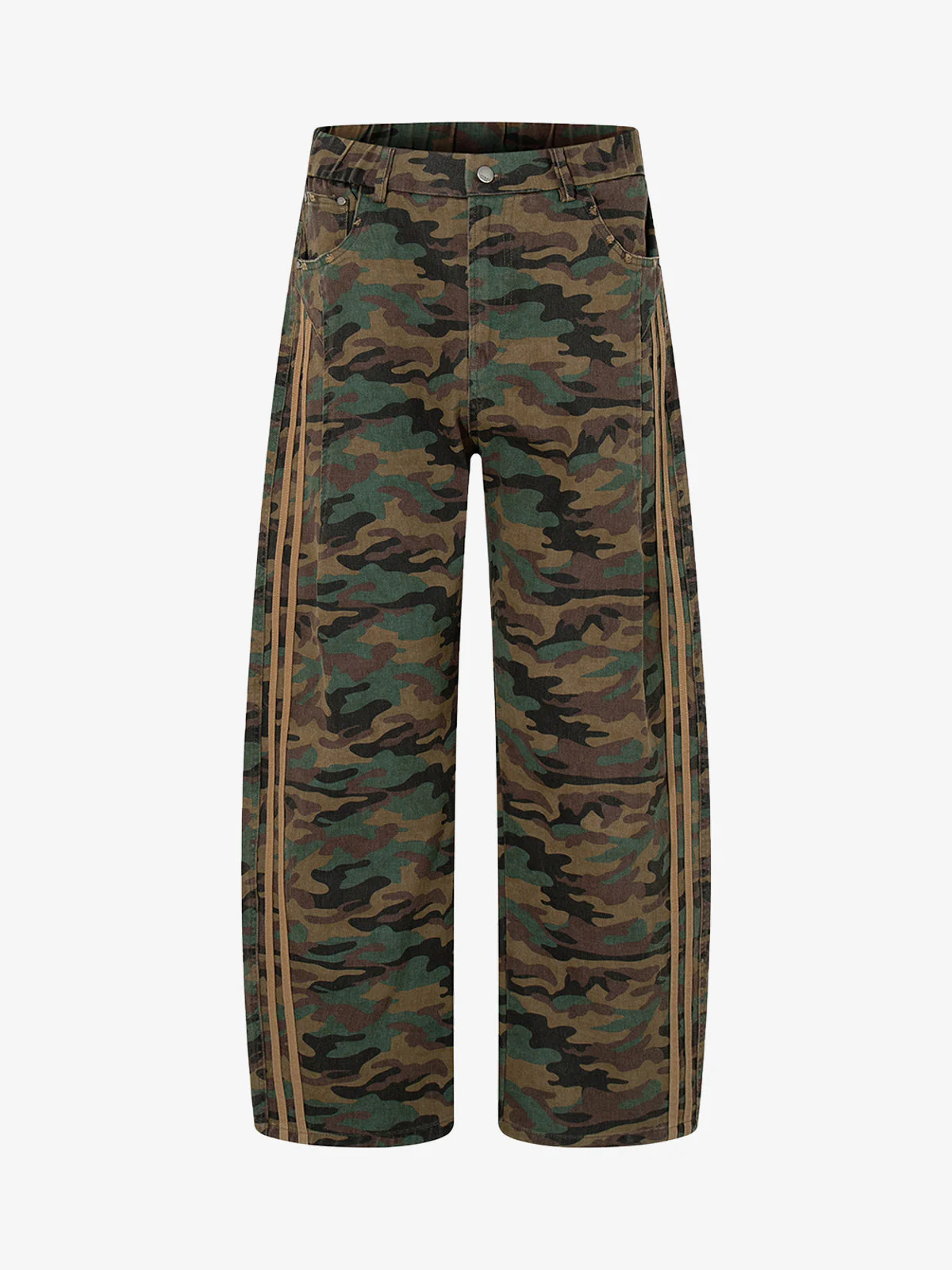 Street Camouflage Side-Striped Jeans - Image 4