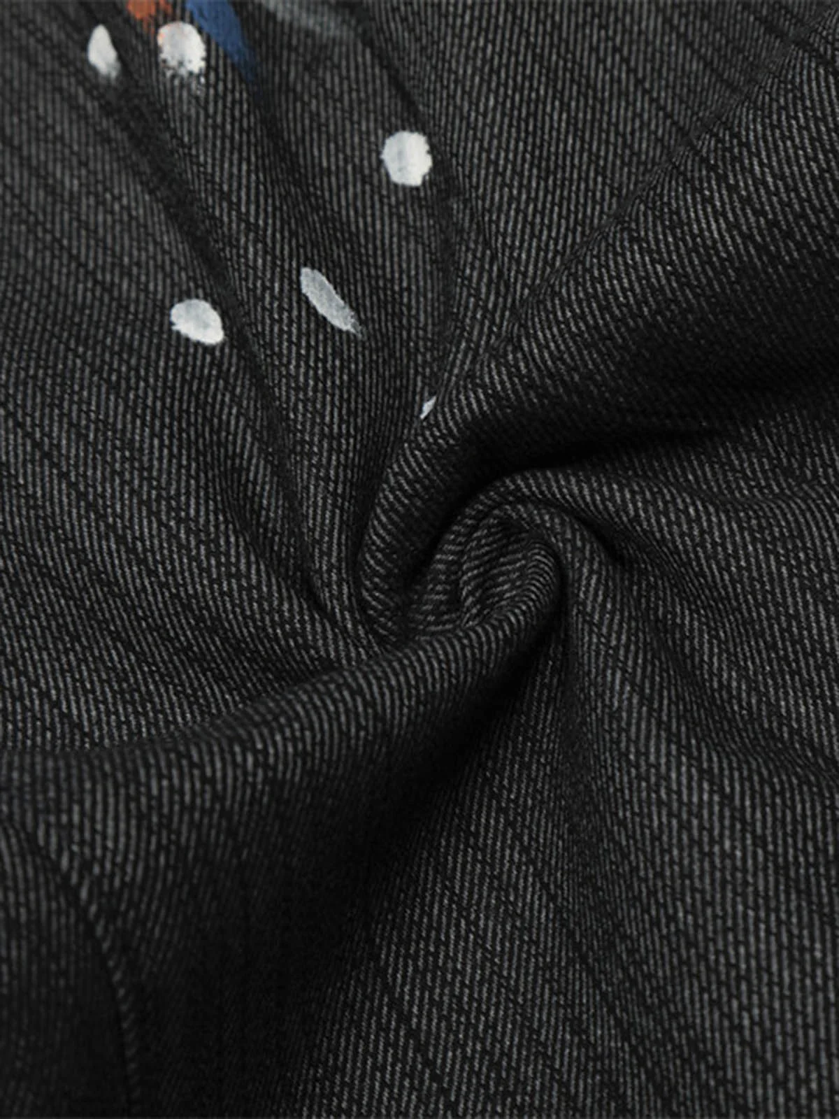 Street Contrast Artistic Graffiti Drawstring Jeans - Image 6