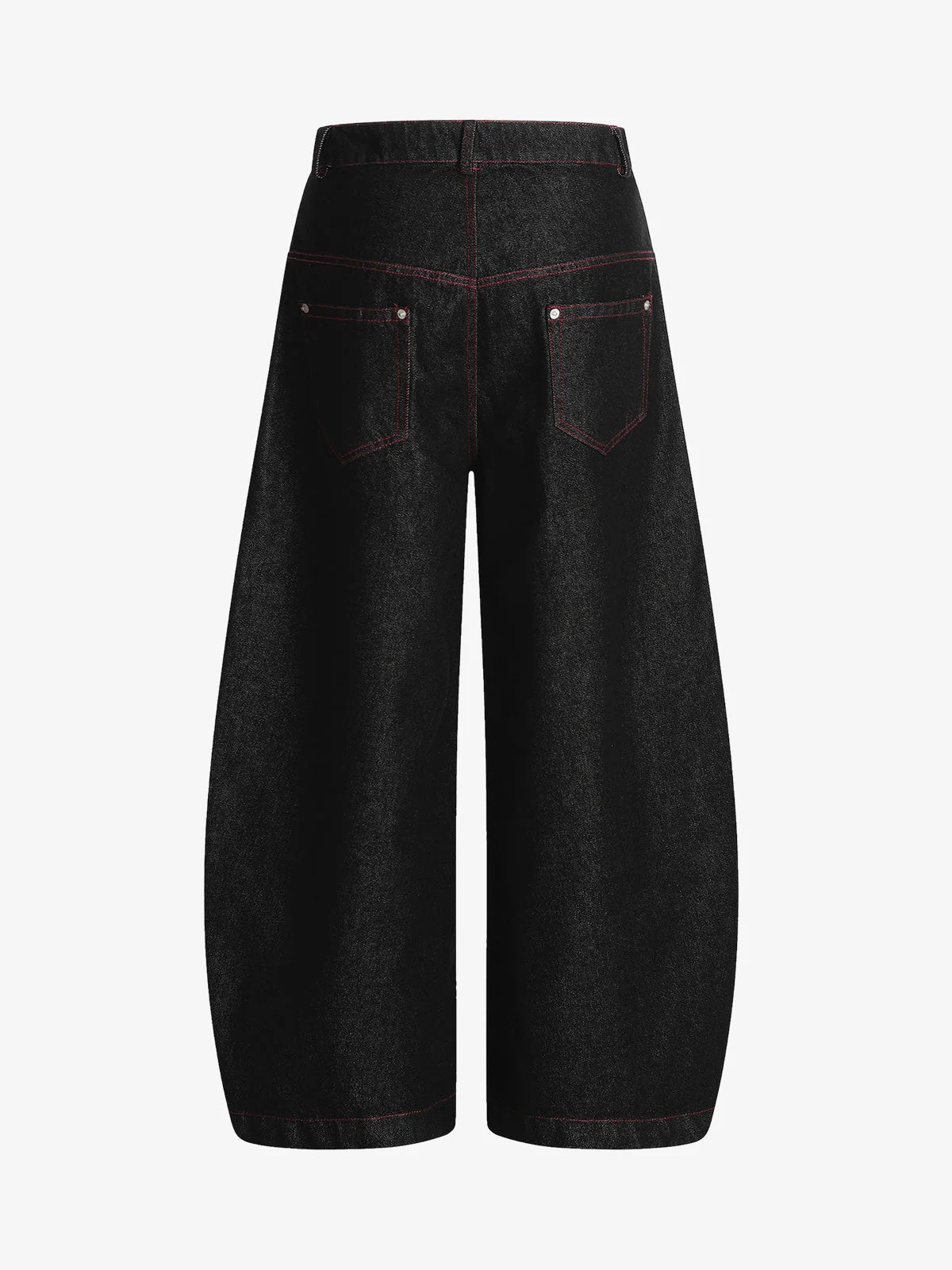 Street Culottes Red Stitching Barrel Jeans - Image 8