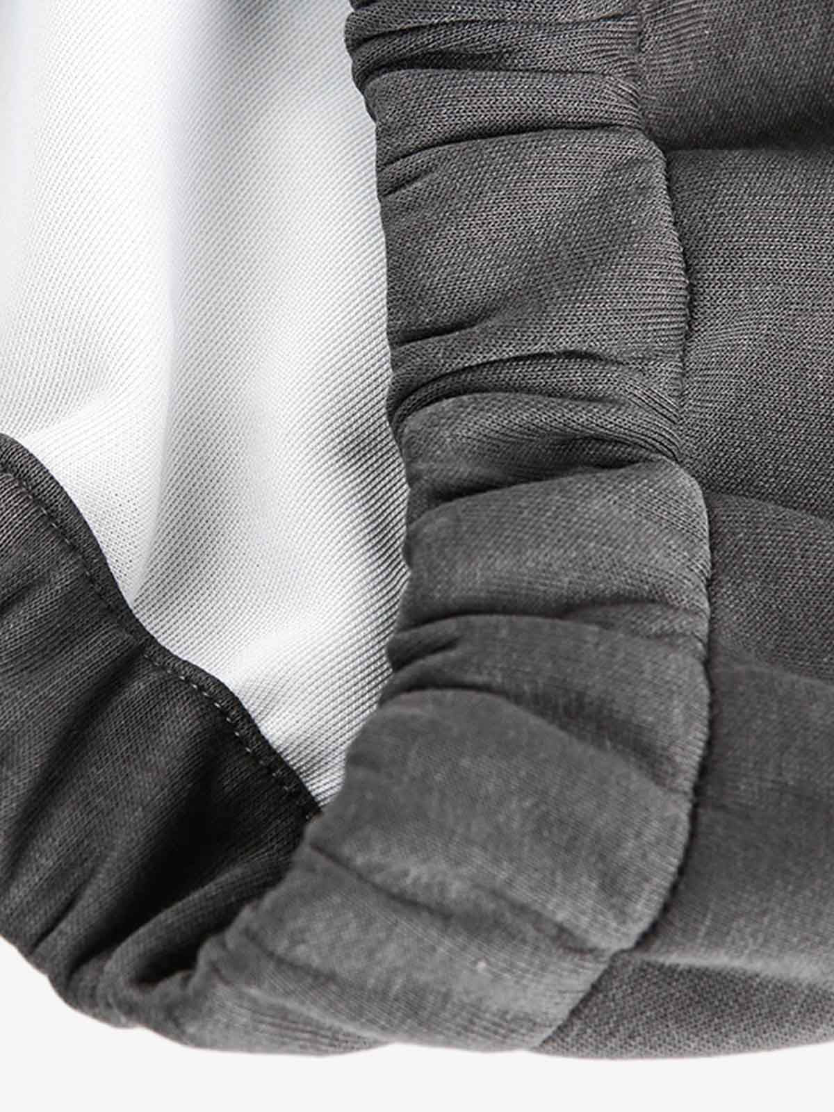 Street Deconstructed Split Zippered Hooded Sweatshirt - Image 10