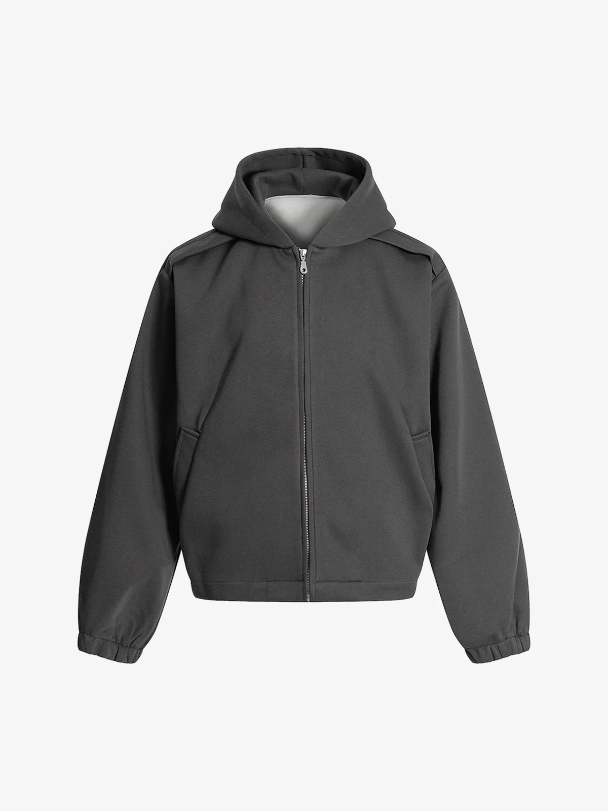 Street Deconstructed Split Zippered Hooded Sweatshirt - Image 2