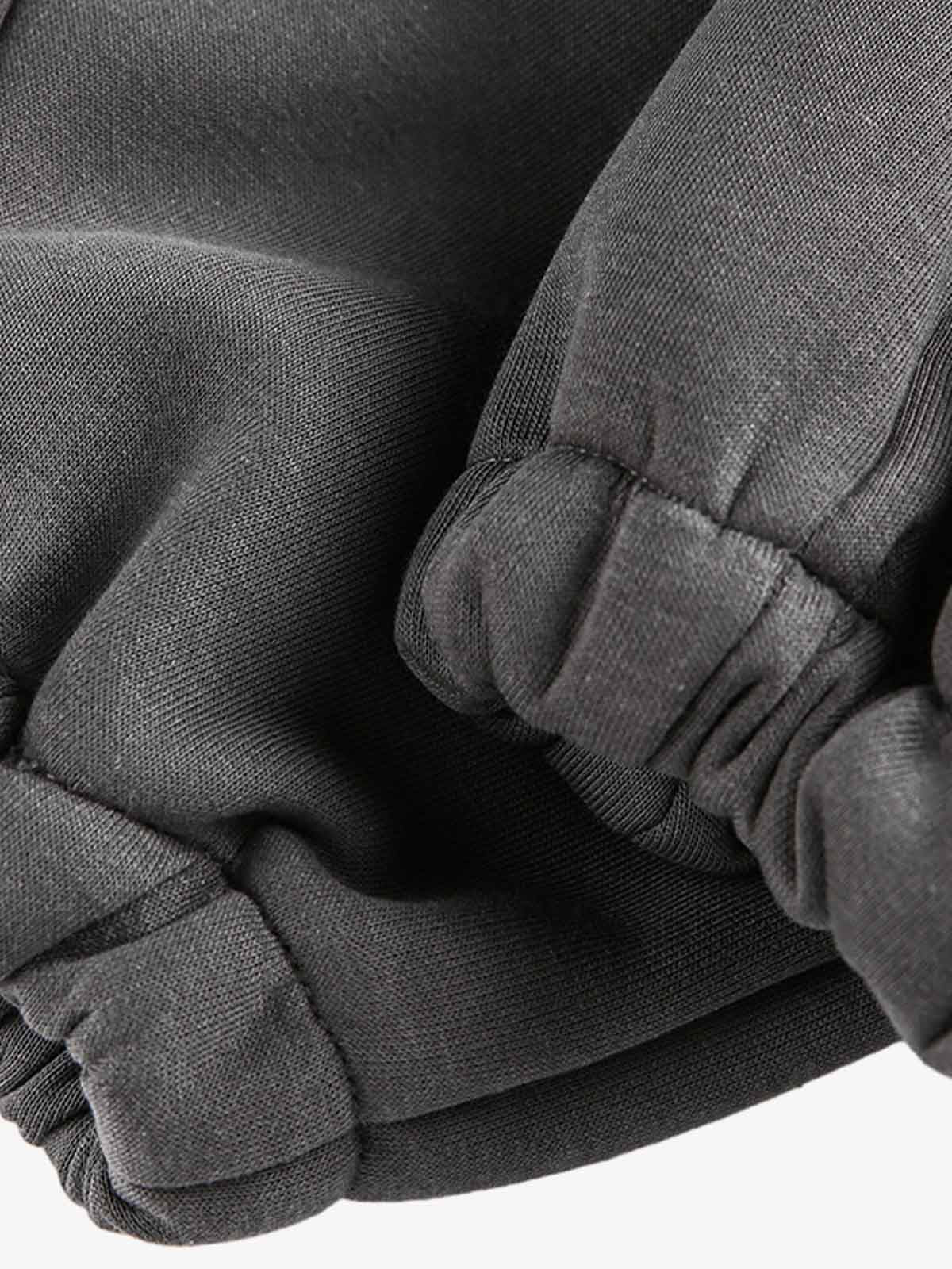 Street Deconstructed Split Zippered Hooded Sweatshirt - Image 9