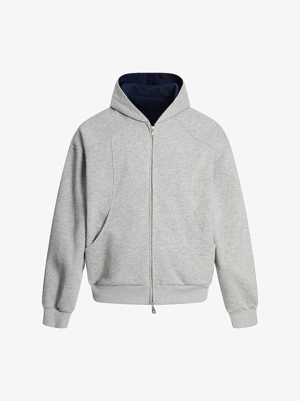 Street Deconstructed Split Zippered Hooded Sweatshirt - Image 7