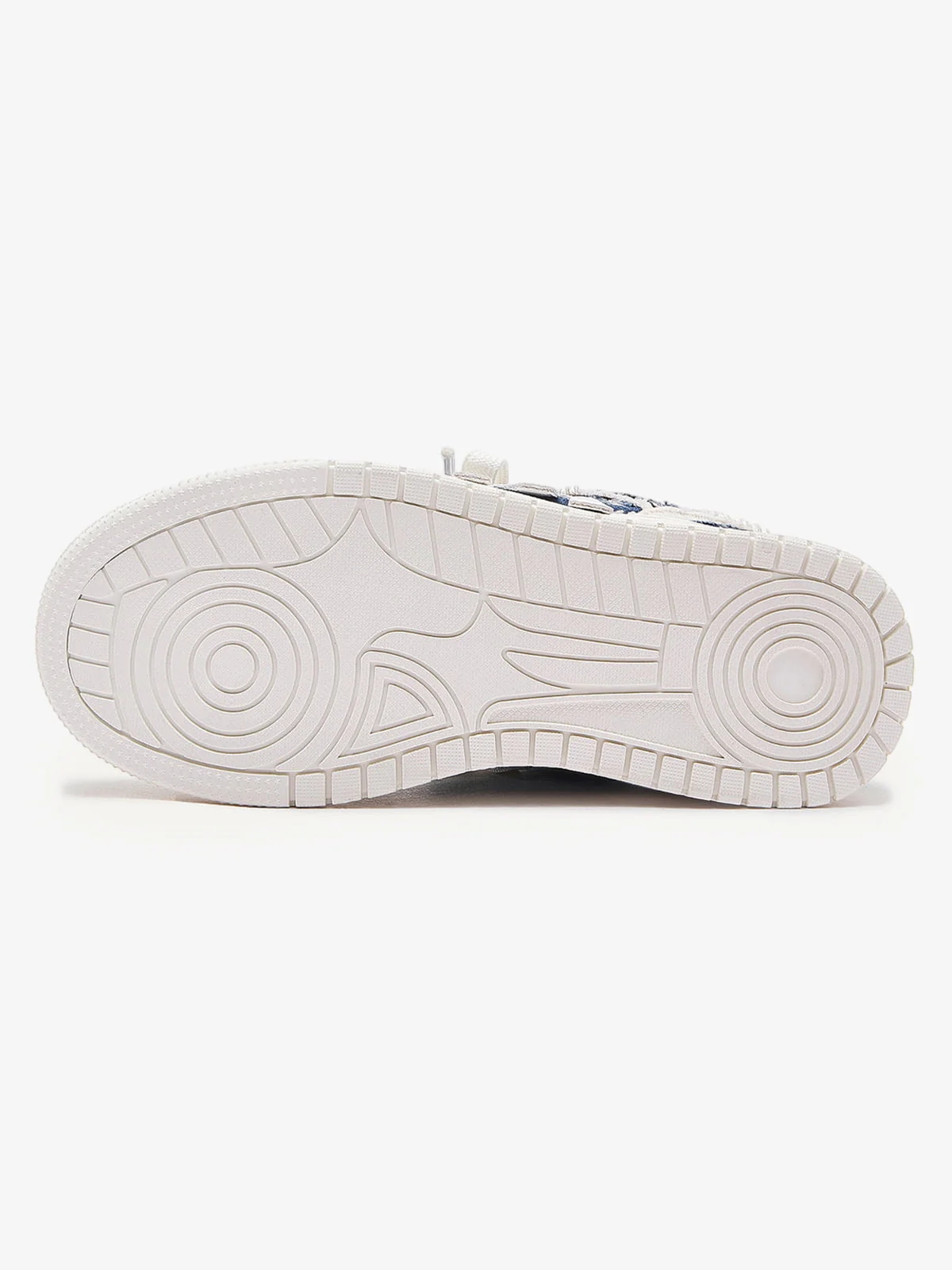 Street Distressed Denim Patchwork Sneakers - Image 6