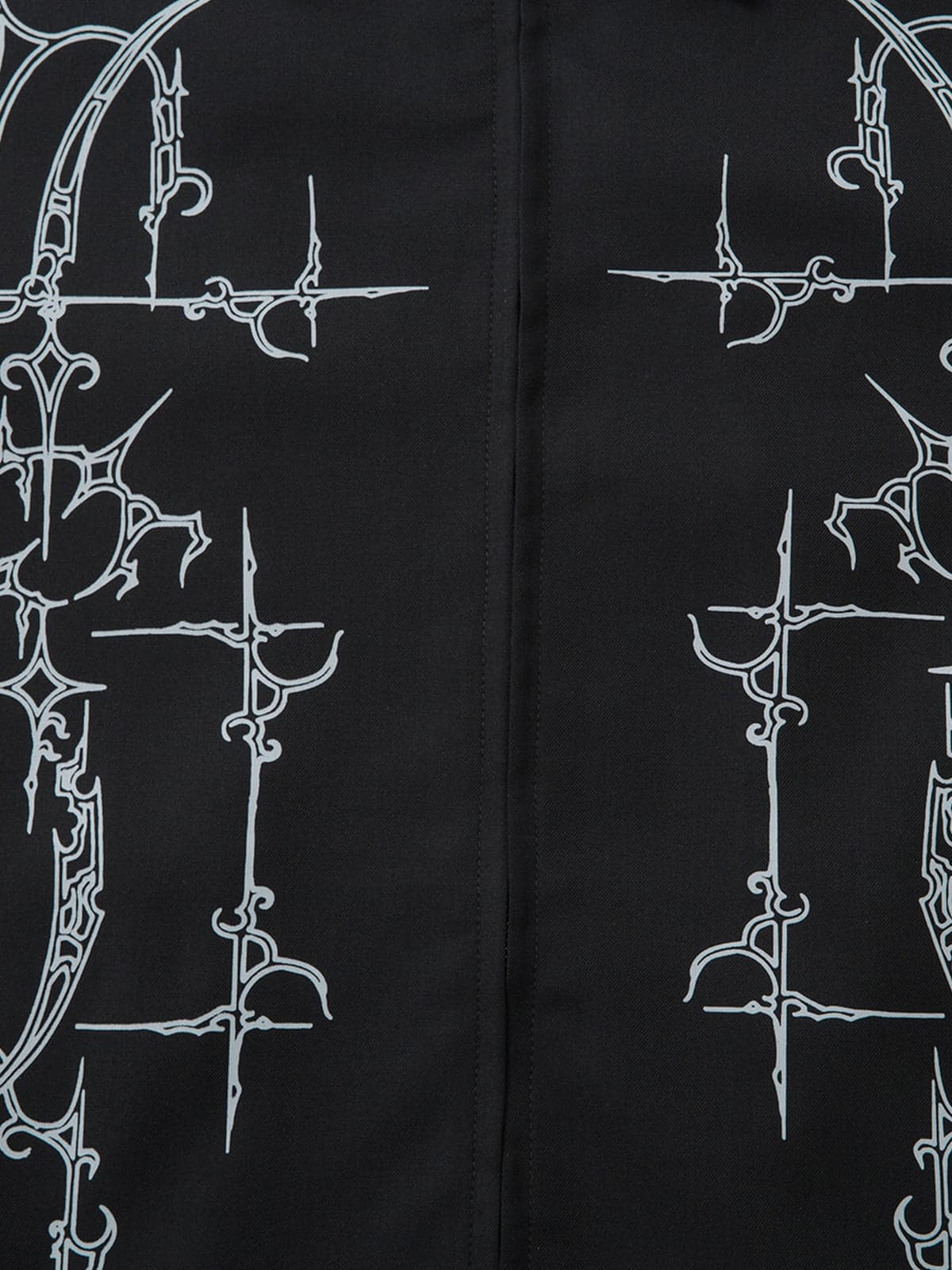 Street Gothic PU Leather Collar With Thorn Print Jacket - Image 12