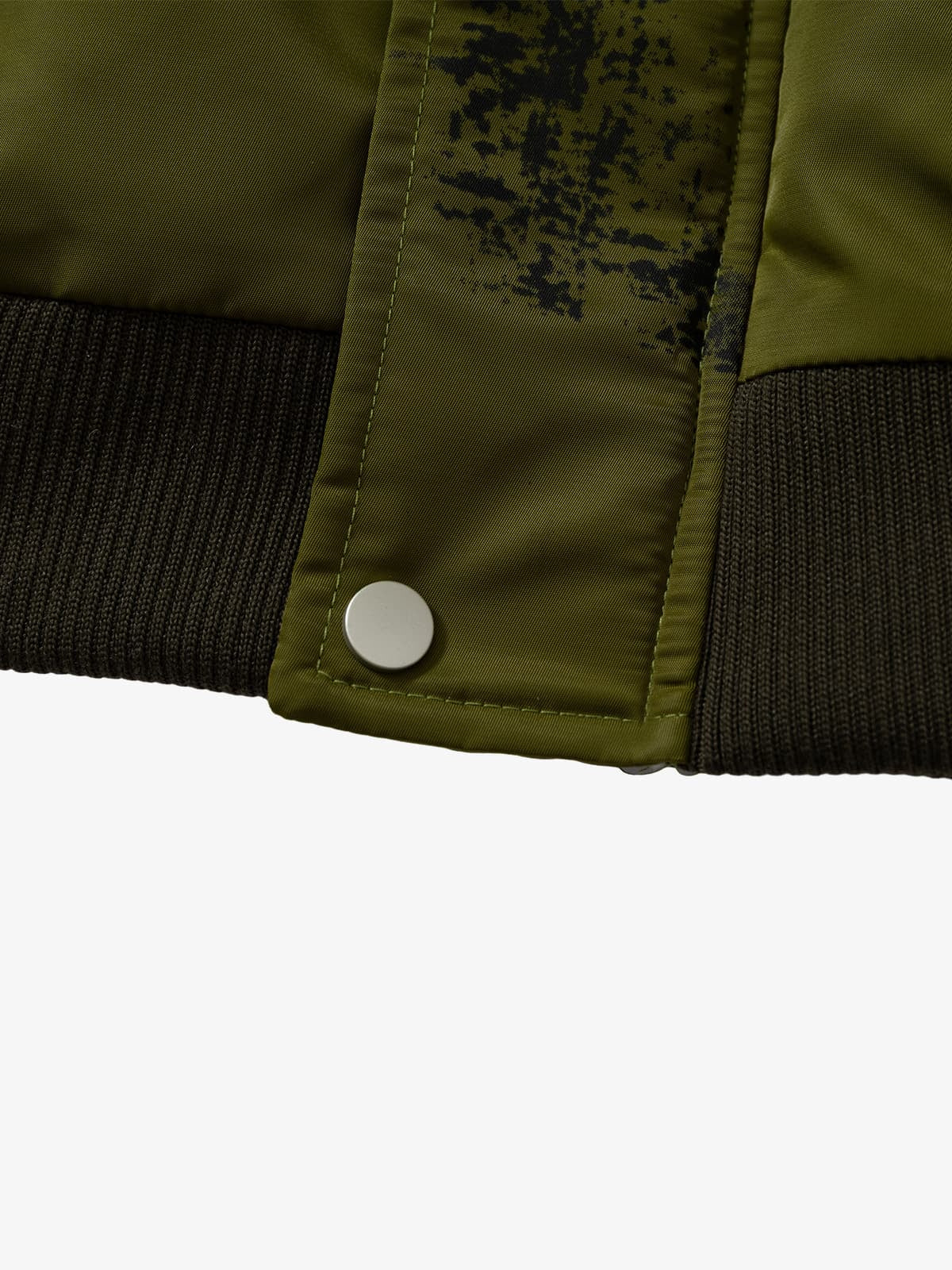 Street Graffiti Nylon Flight Cotton Jacket with Lamb Collar - Image 14
