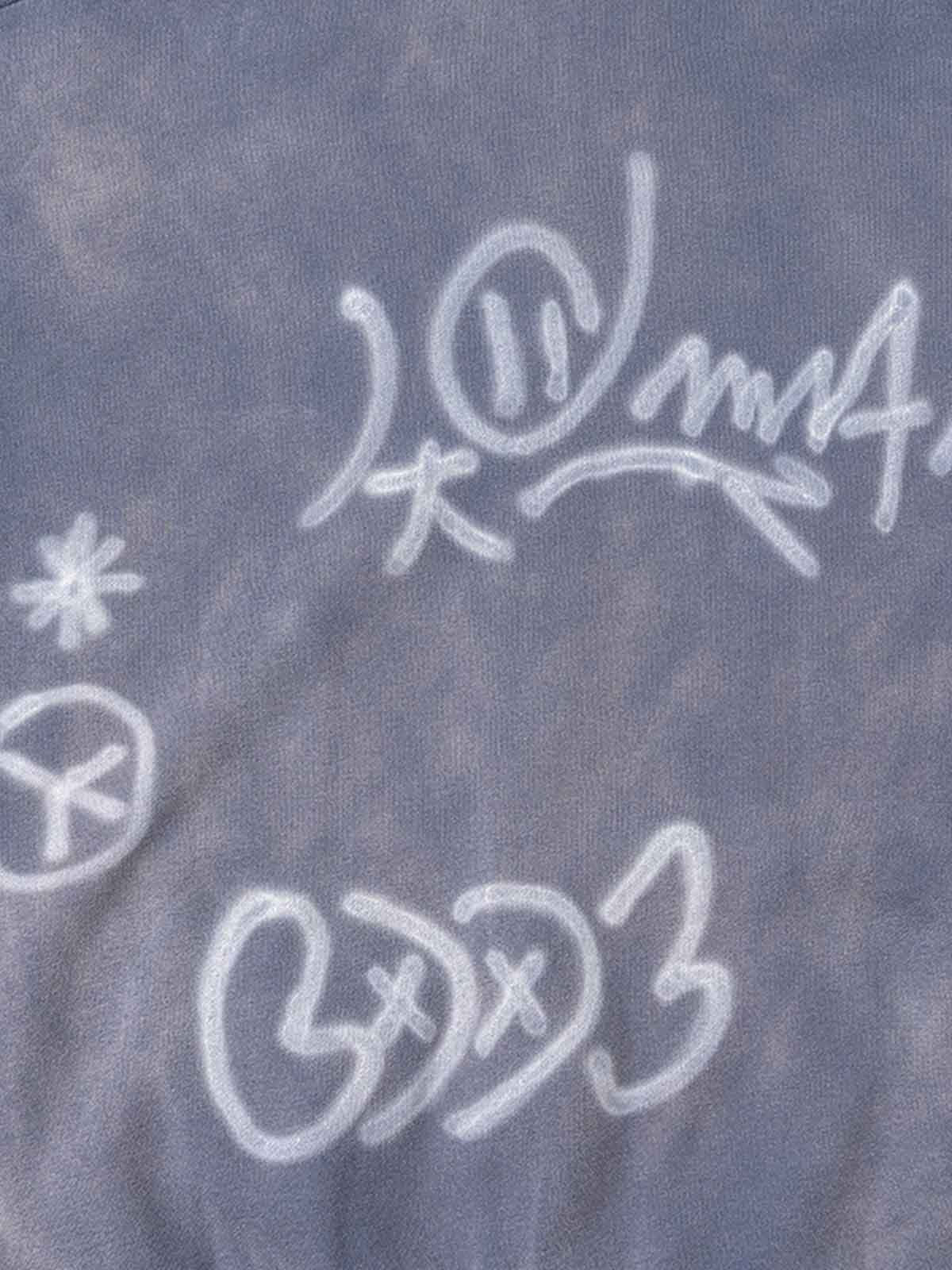 Street Graffiti Spray Print Zip Up Hoodie - Image 14