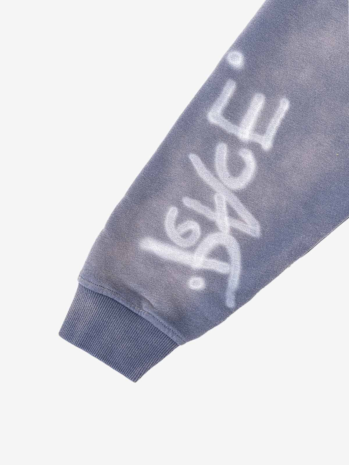 Street Graffiti Spray Print Zip Up Hoodie - Image 9