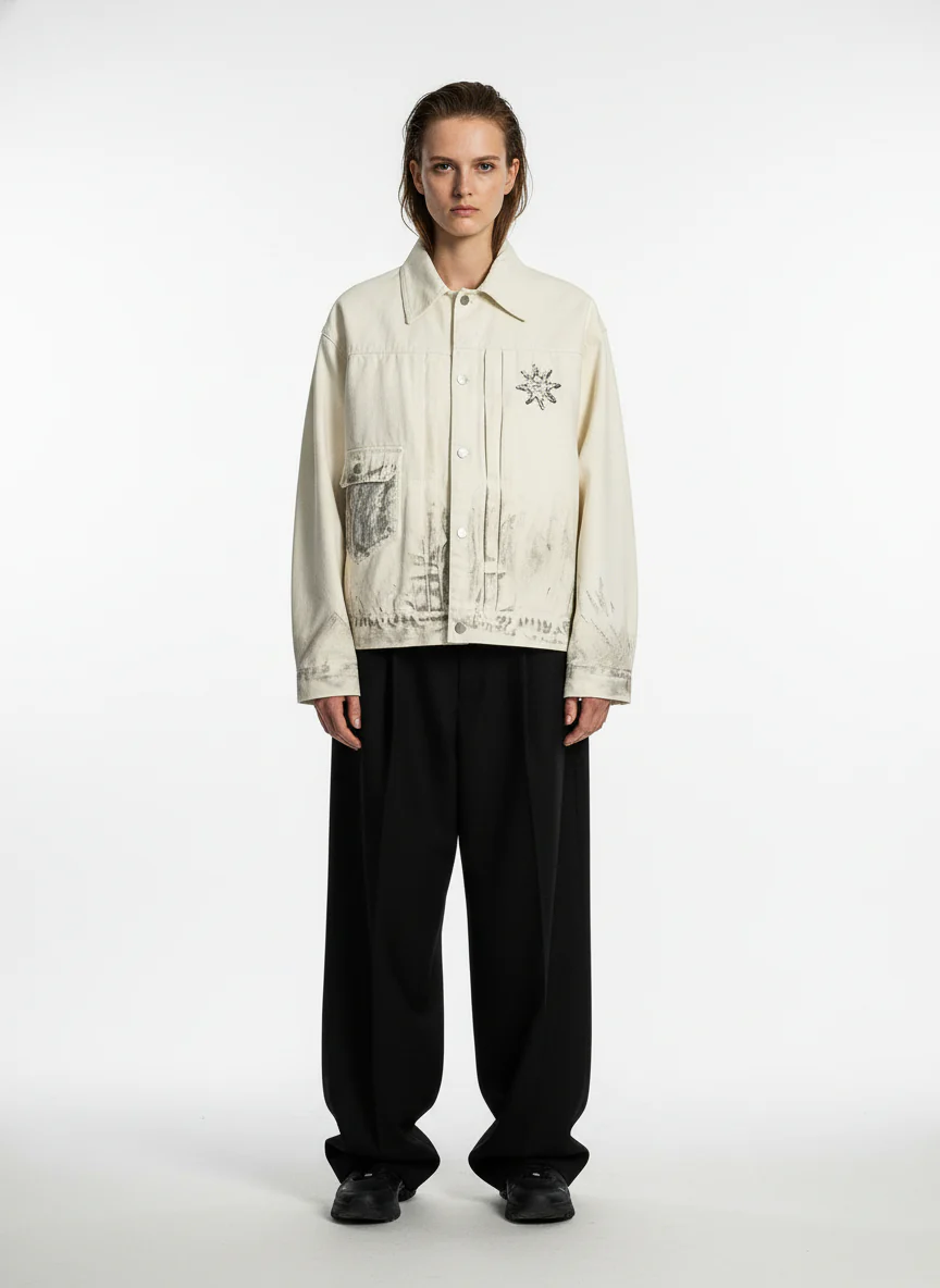 Street Hip-Hop Portrait Print Graphic Jacket - Image 3