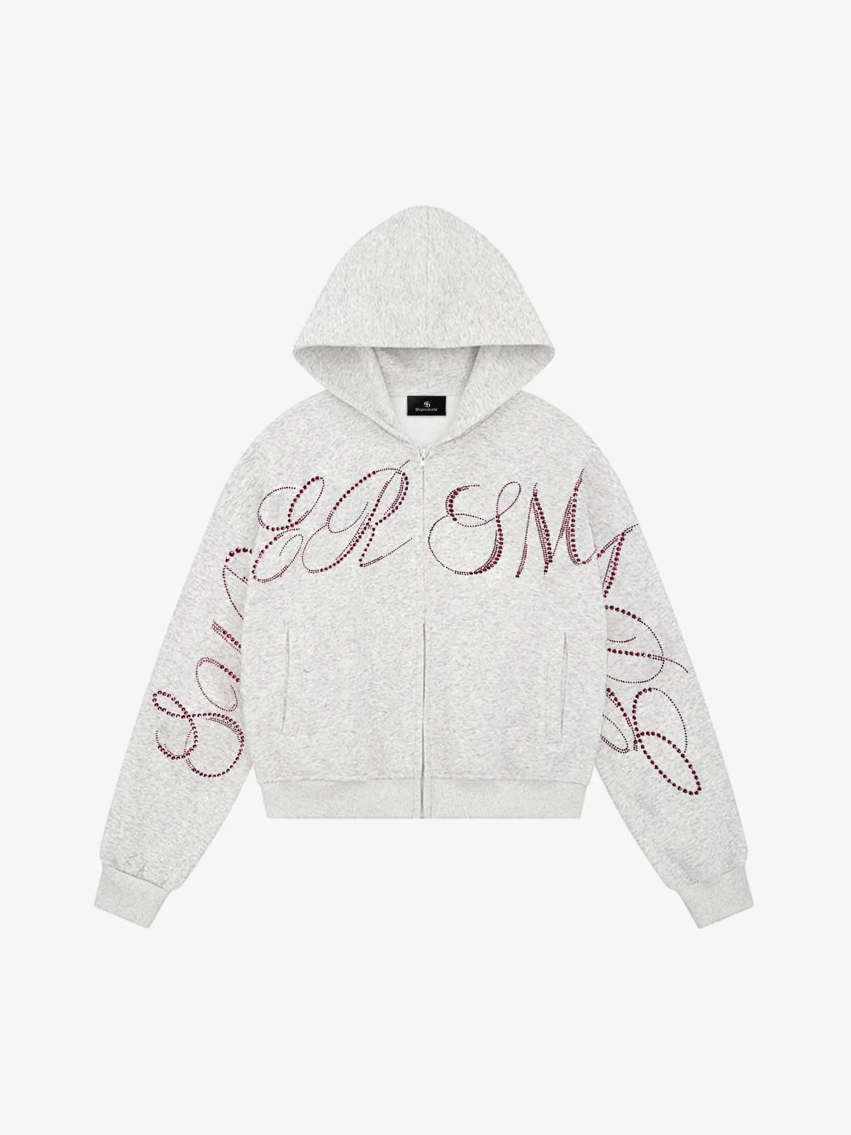 Street Hip-Hop Rhinestone Cropped Hooded Sweatshirt - Image 7