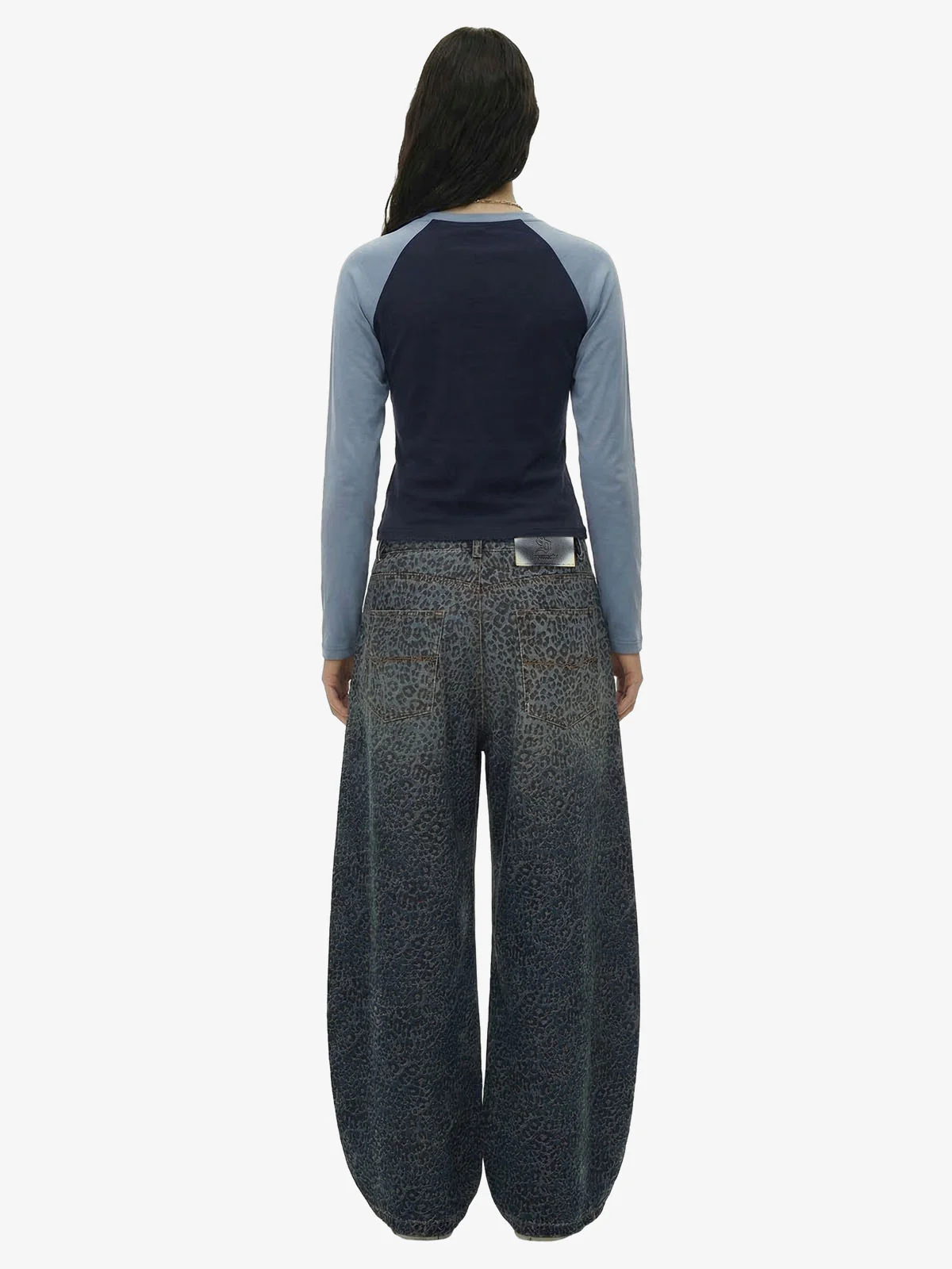 Denim Street Leopard Print Barrel Jeans - 2458 - Image 5