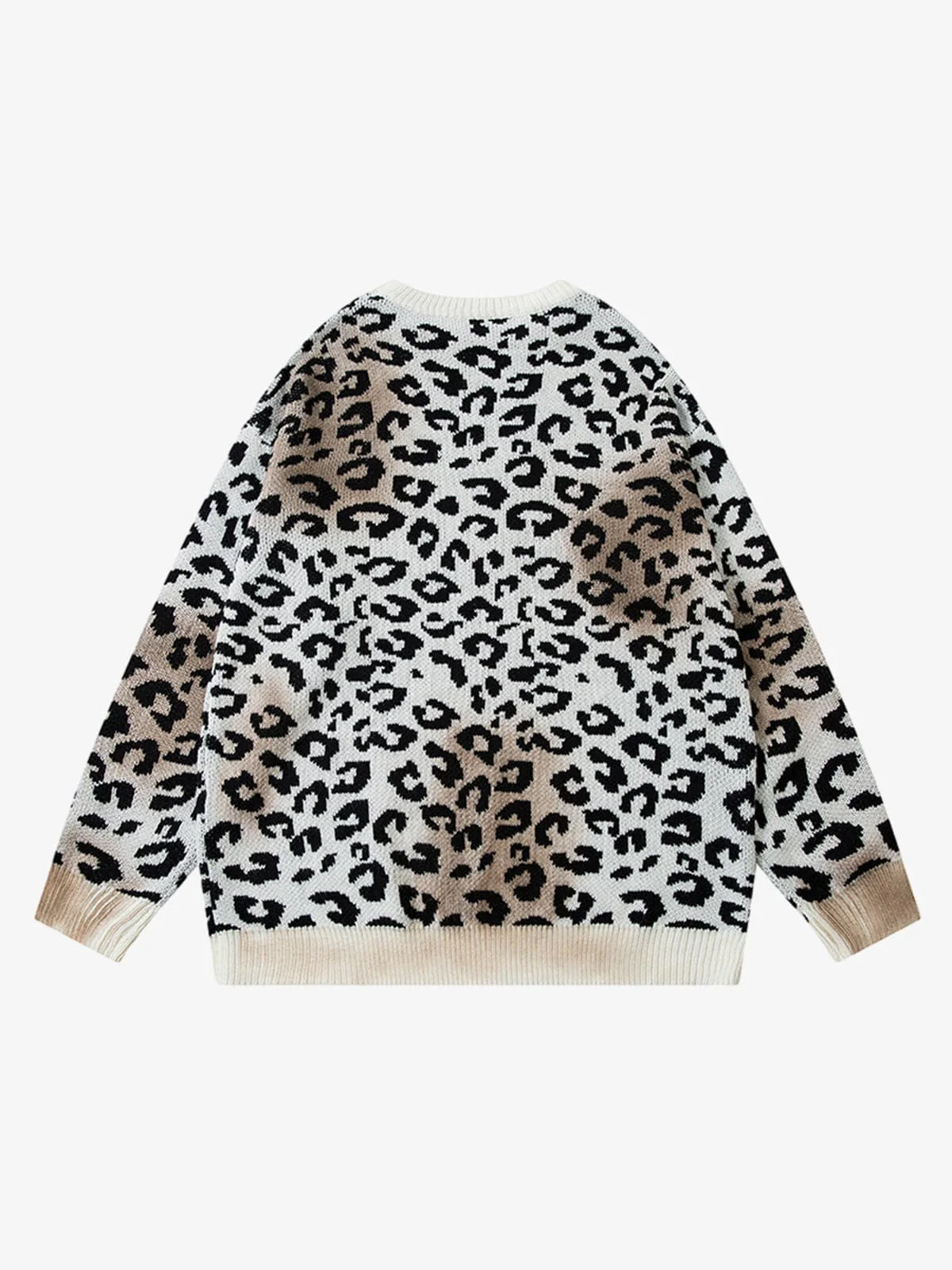 Street Leopard Print Knit Sweater - Image 9