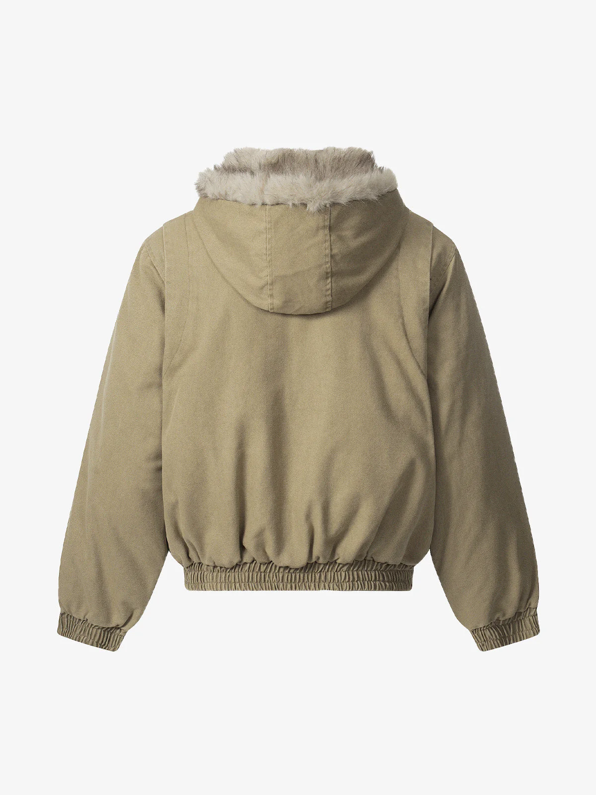 Street Outdoor Detachable Fur Collar Fleece Hooded Padded Jacket - Image 7